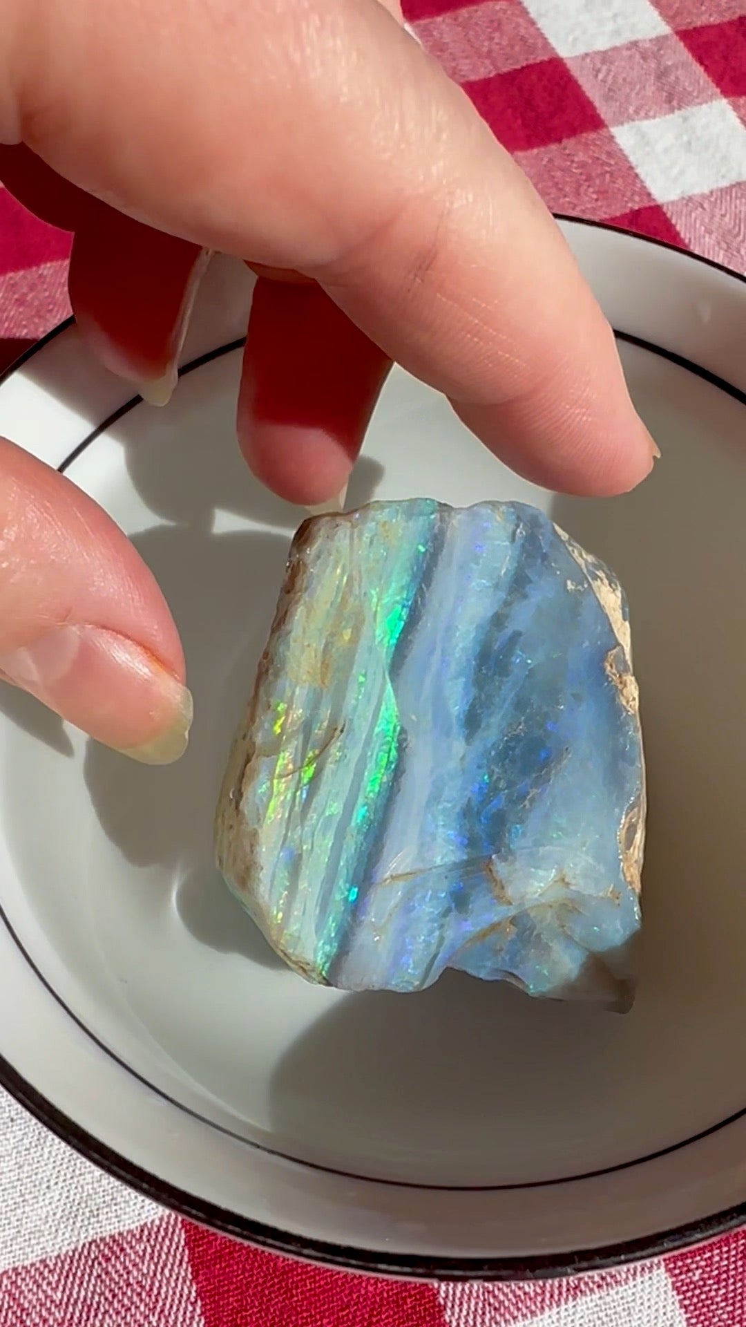 Huge Australian semi black opal rough uncut