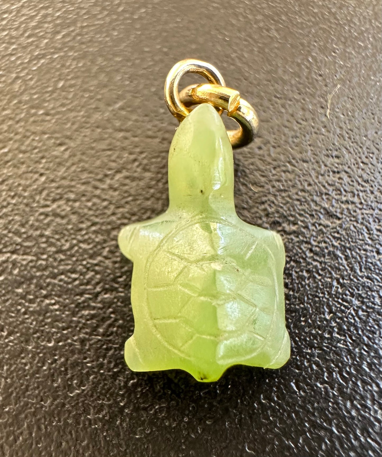 Australian Cowell green jade turtle blessing charm