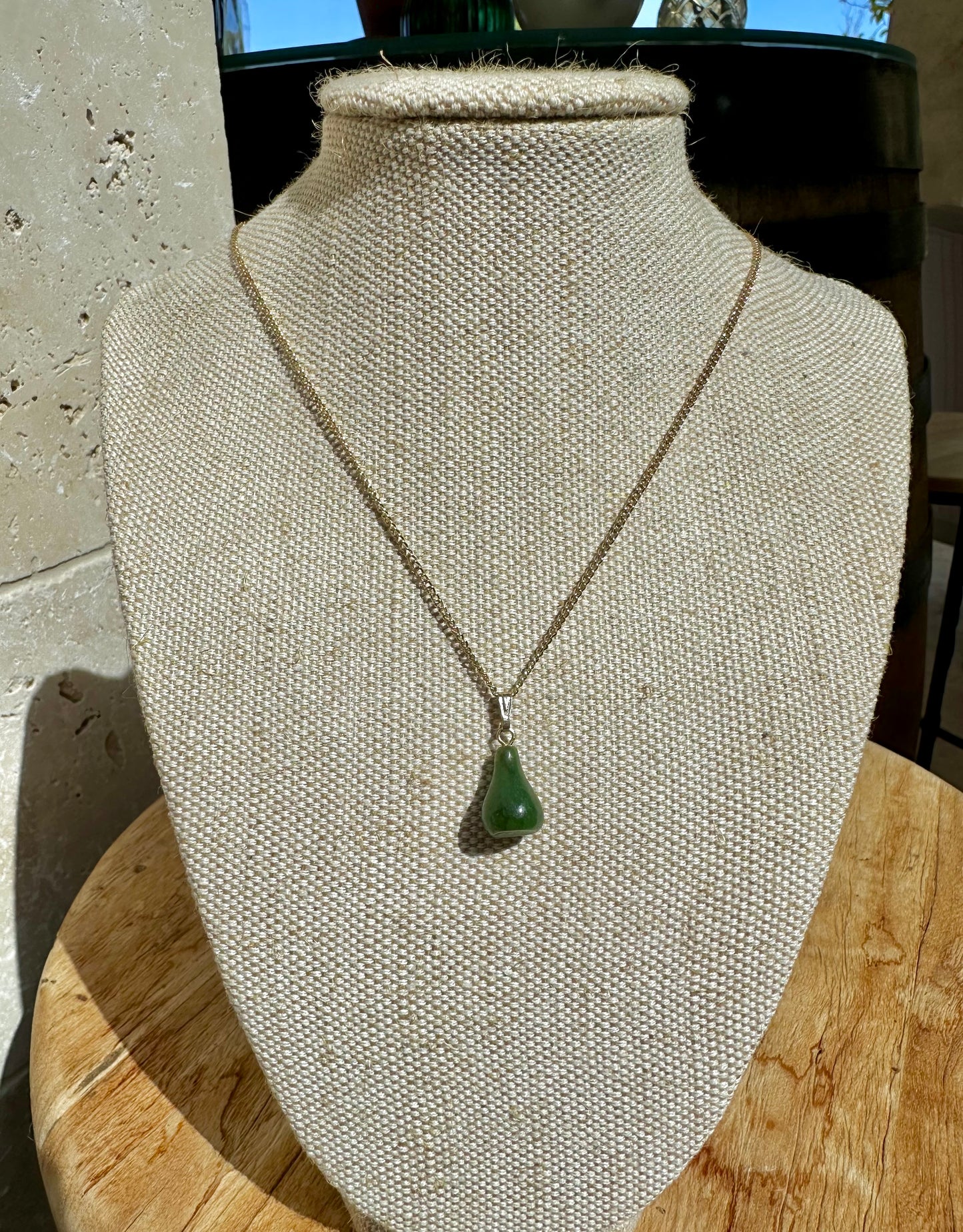 Australian Cowell Green Jade Pear Blessing Charm