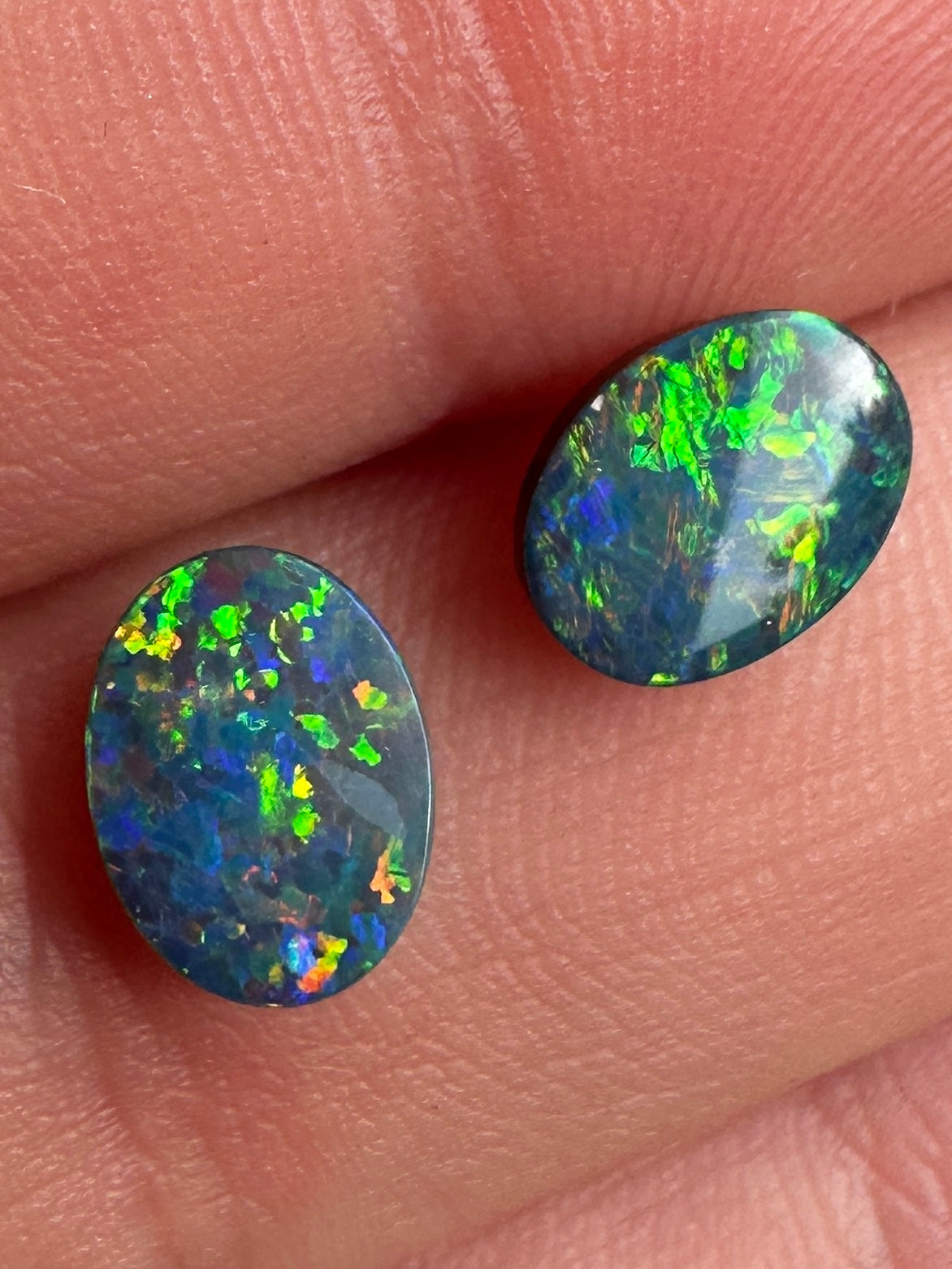 Opal Essence Australian Opal doublet pair