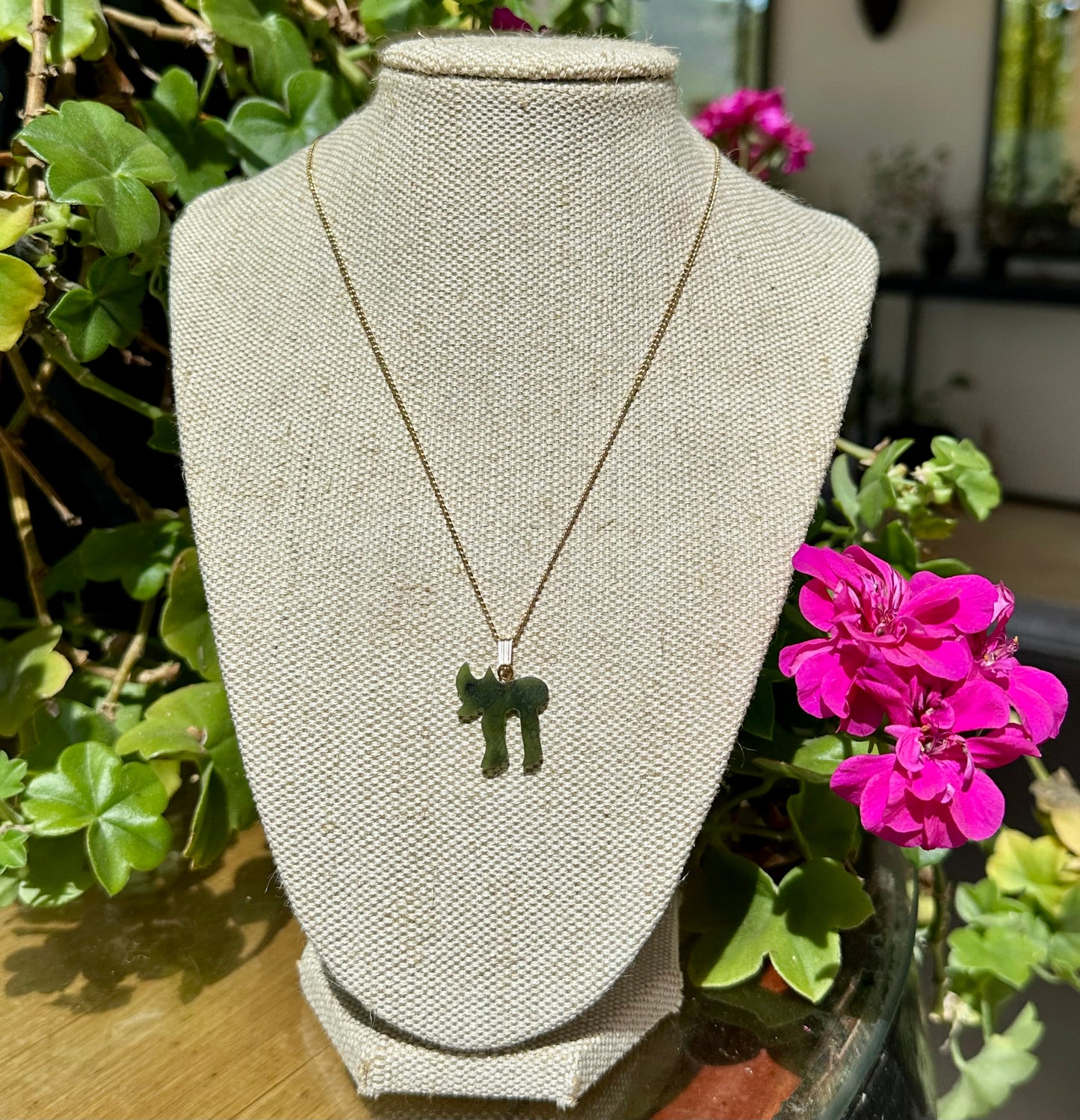 Nephrite Jade Chai Blessing Pendant