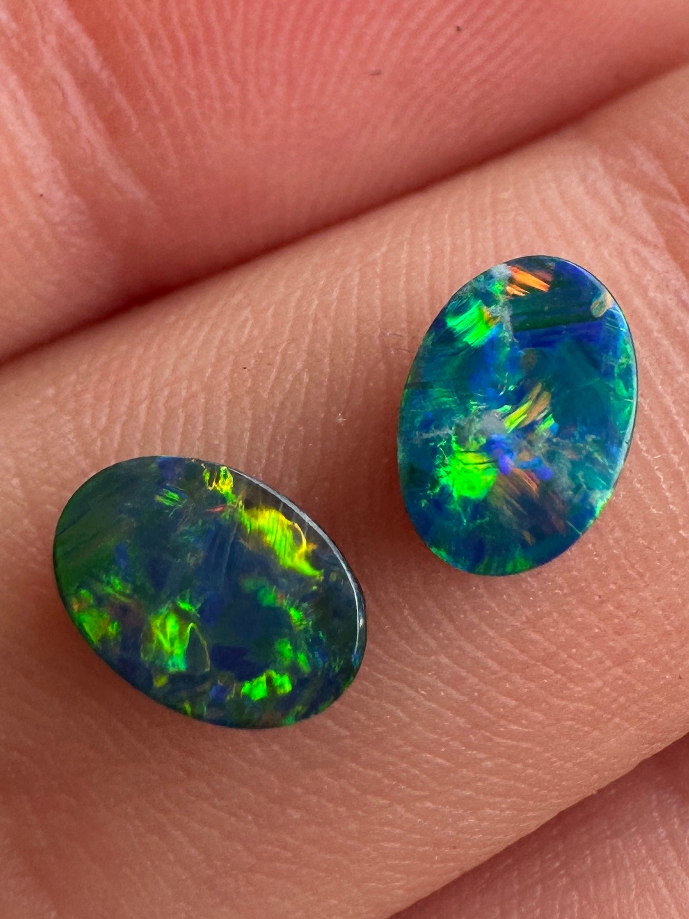 Opal Essence Opal doublet pair