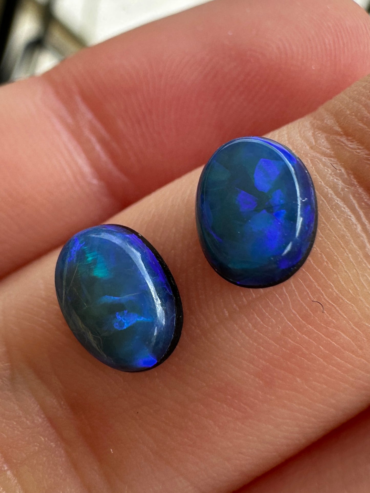 Opal Essence Opal doublet pair