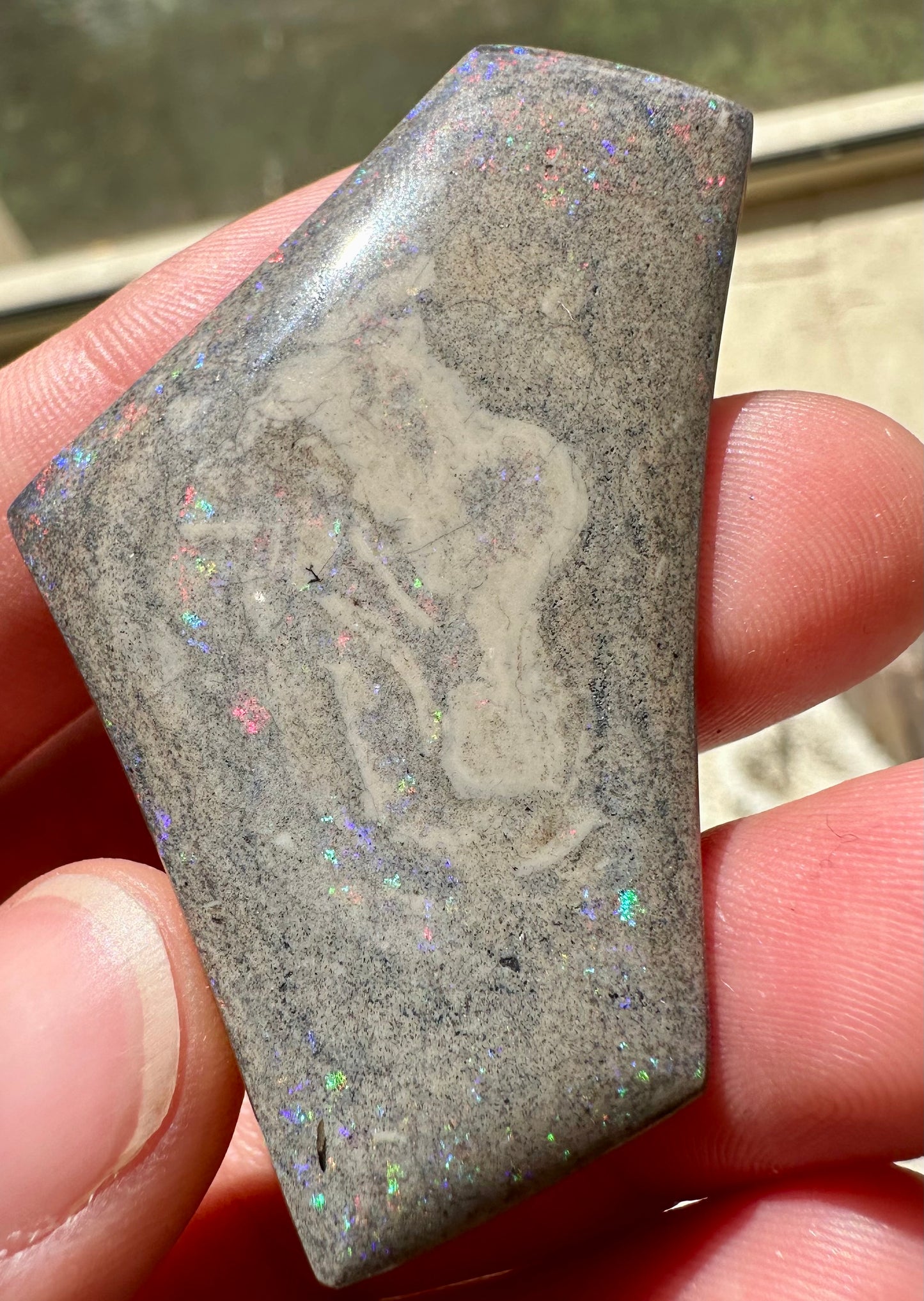 Unset Andamooka matrix opal 55.5 cts