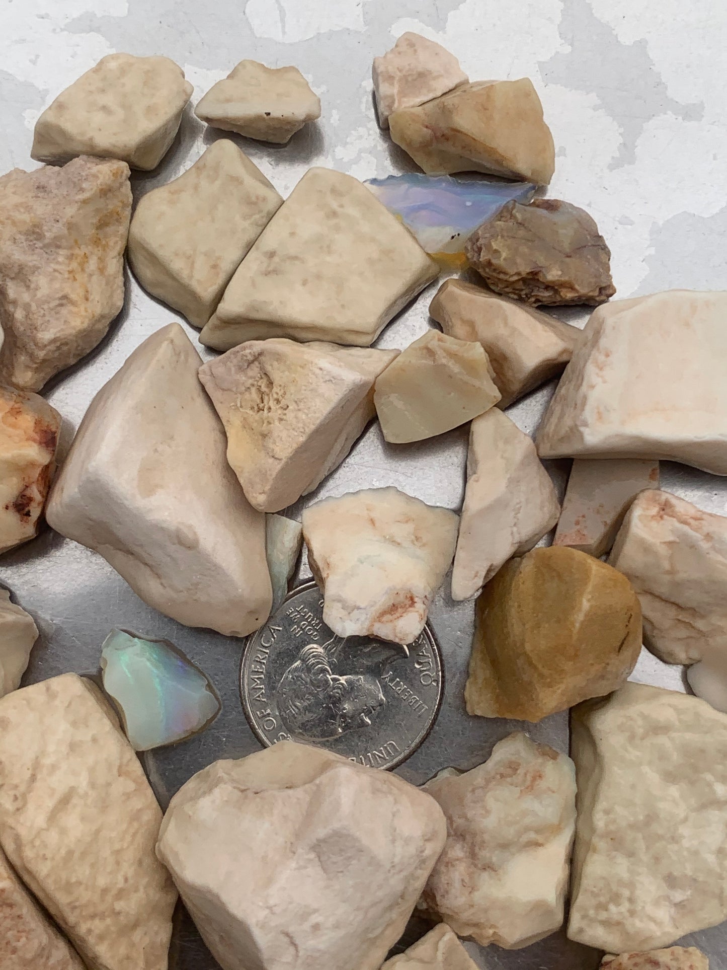 Australischer unbehandelter Andamooka Opalmatrix-Rohstein 6 Unzen - Südaustralien
