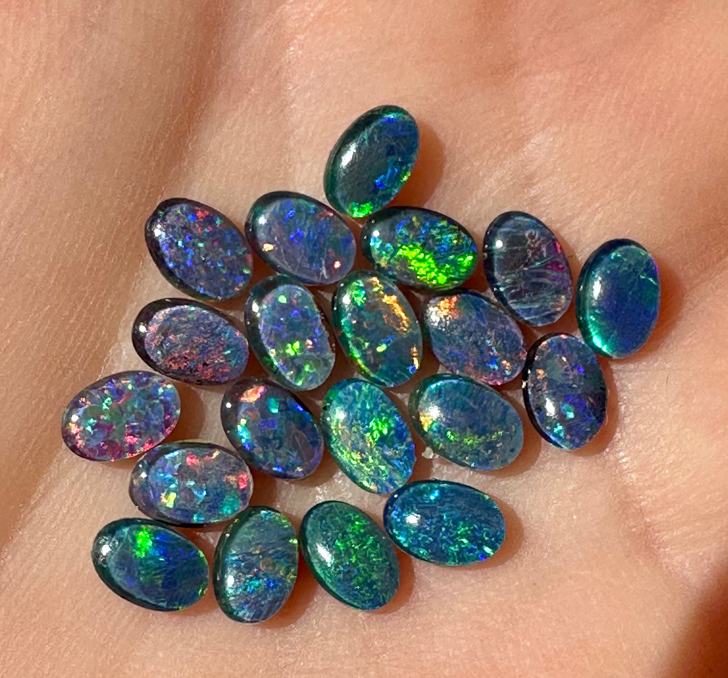 Australian Gem opal triplets 6x4 mm