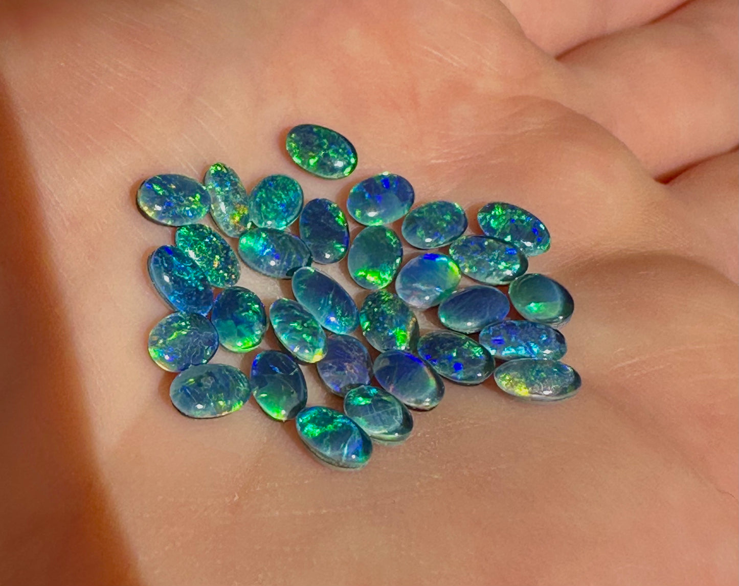 Australian Gem opal triplets 6x4 mm
