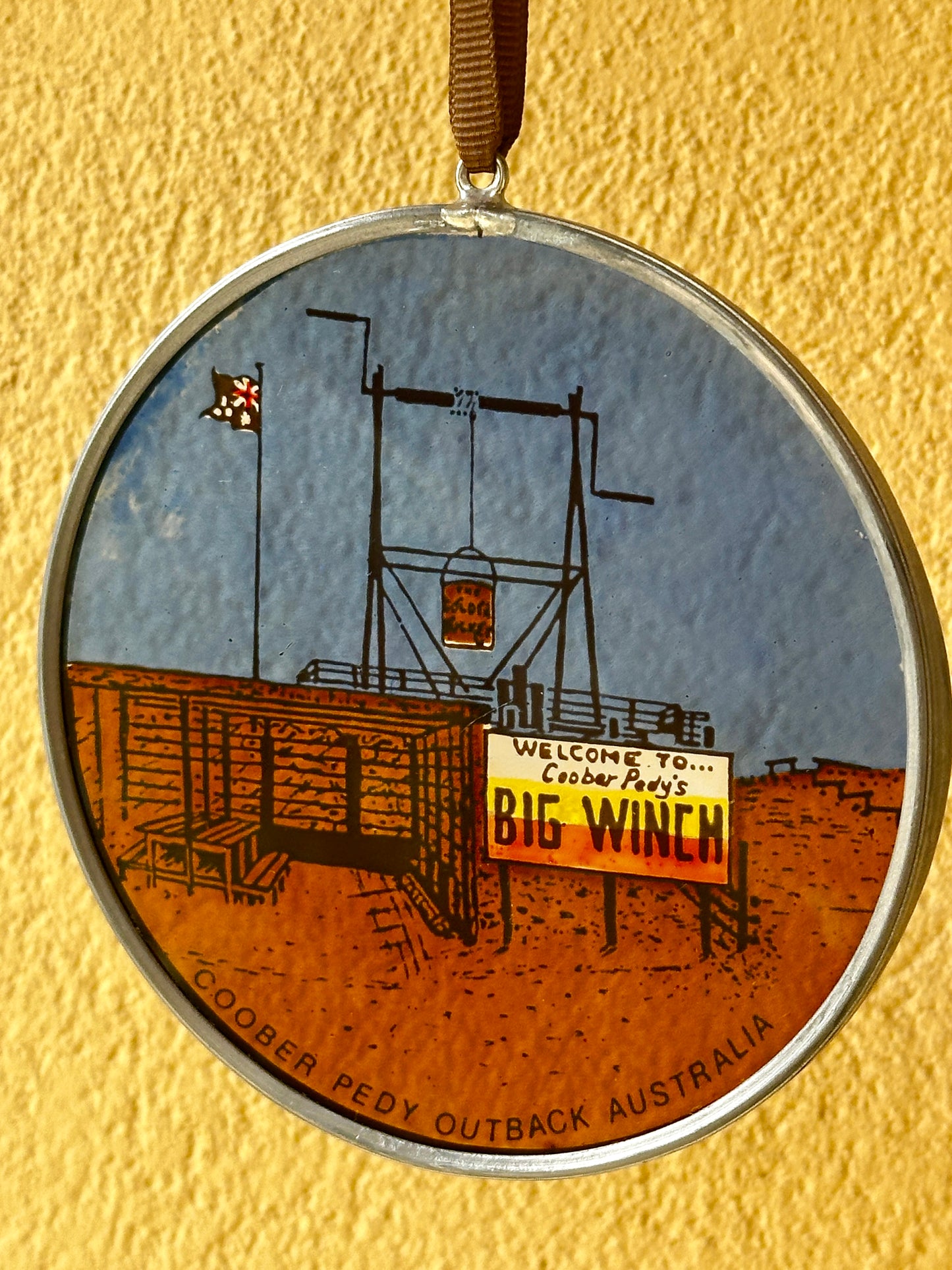 Coober Pedy Big Winch Suncatcher — Stained Glass