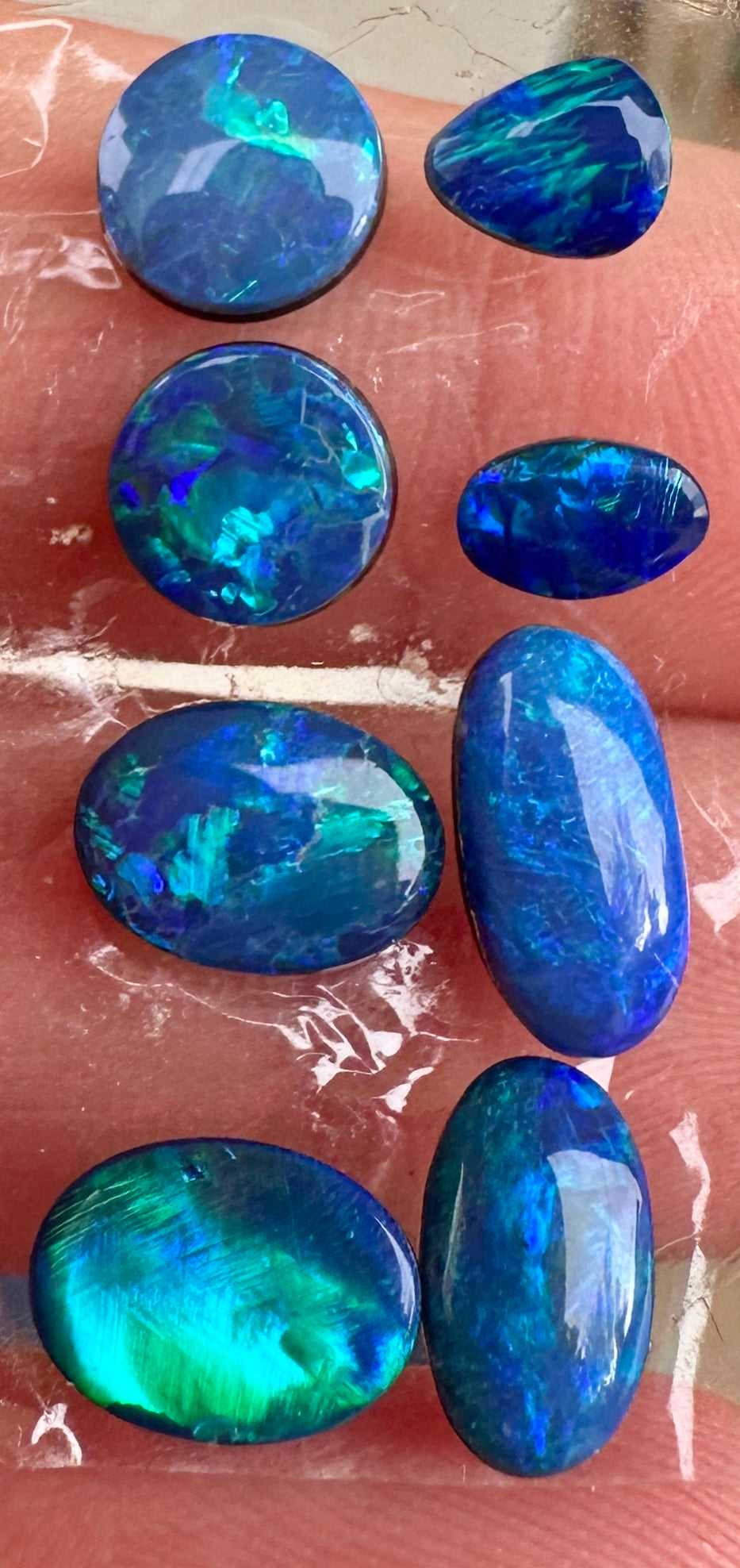 Opal Essence Opal Doublet Matching Sets jewellery designs Blue Green