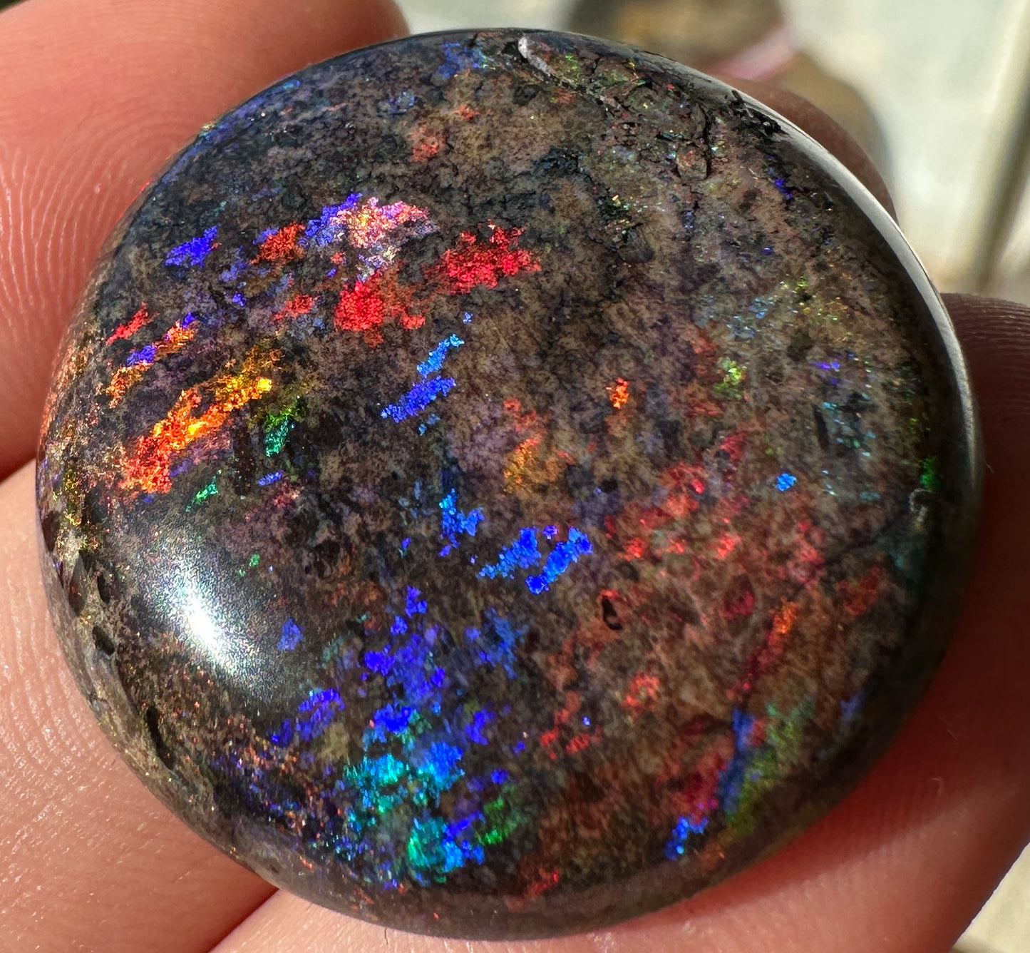 Opal Essence Treated Andamooka Opal Multicolour Pendant stone