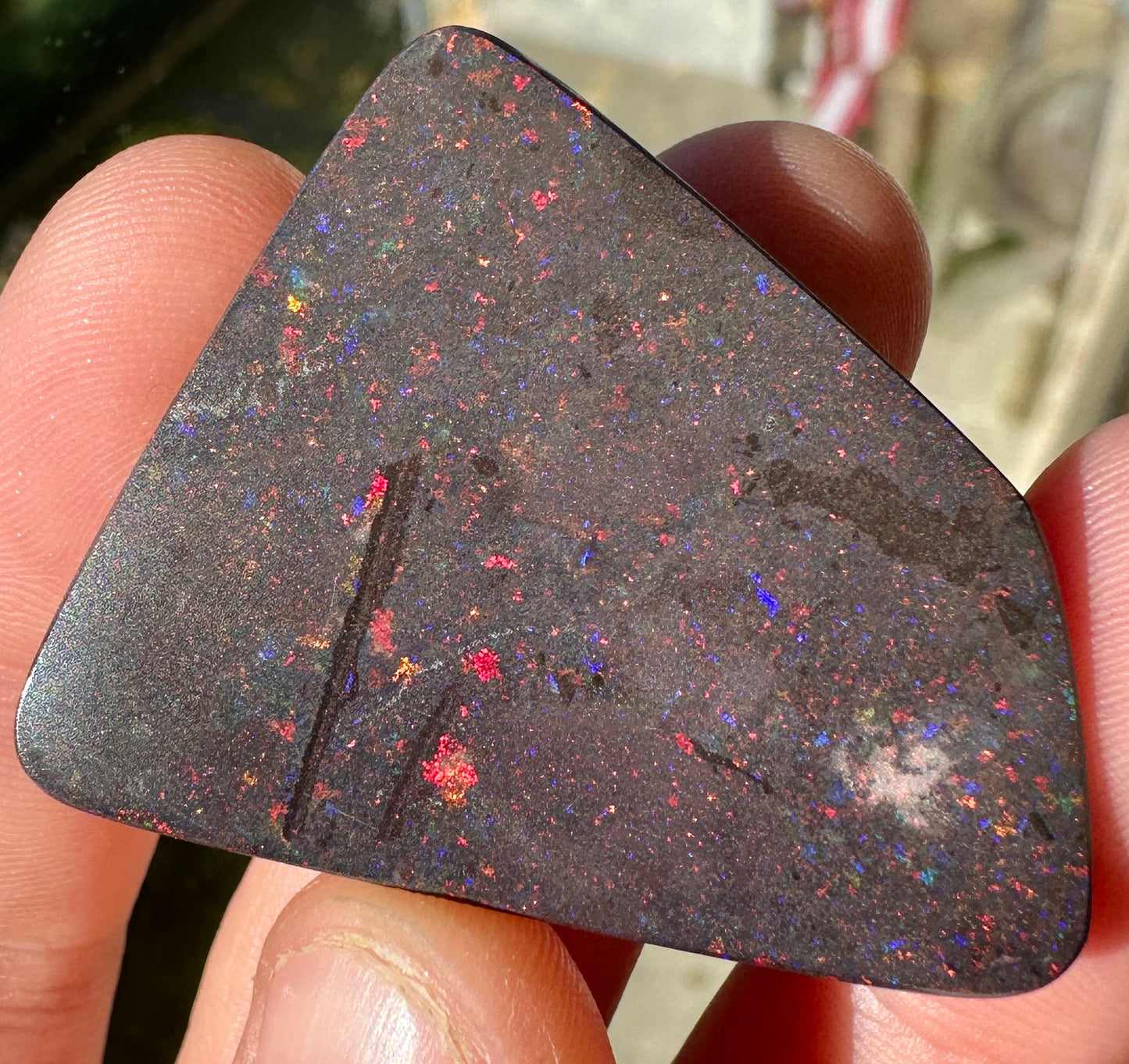 Opal Essence Treated Andamooka Opal Multicolour Pendant stone