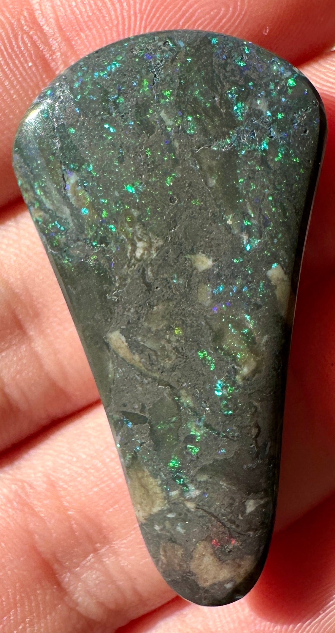 Opal Essence Treated Andamooka Opal Multicolour Pendant stone