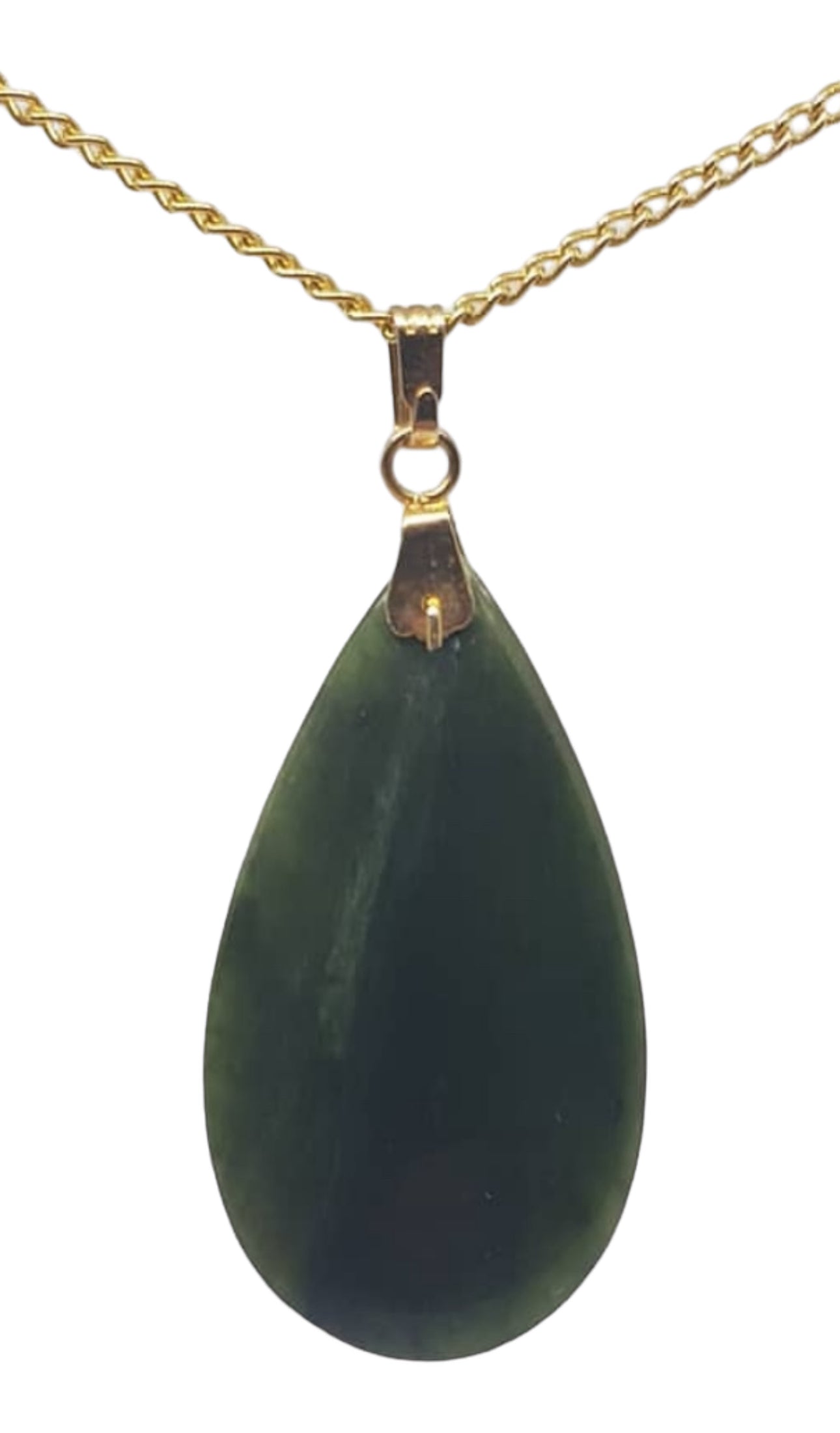 Australian Cowell jade teardrop pendant
