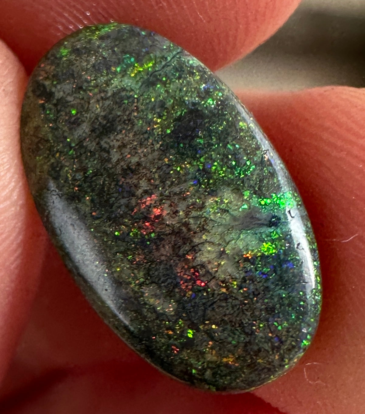Opal Essence Treated Andamooka Matrix multicoloured Pendant