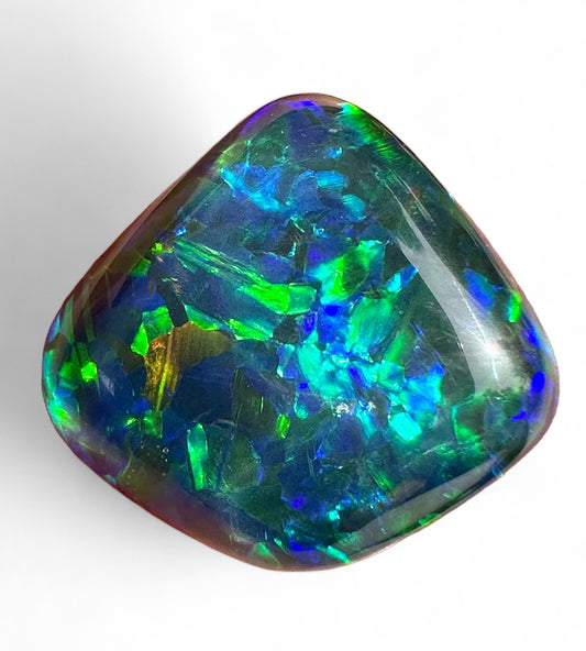 Australian gem crystal freeform opal triplet 11x10mm 3.45 cts