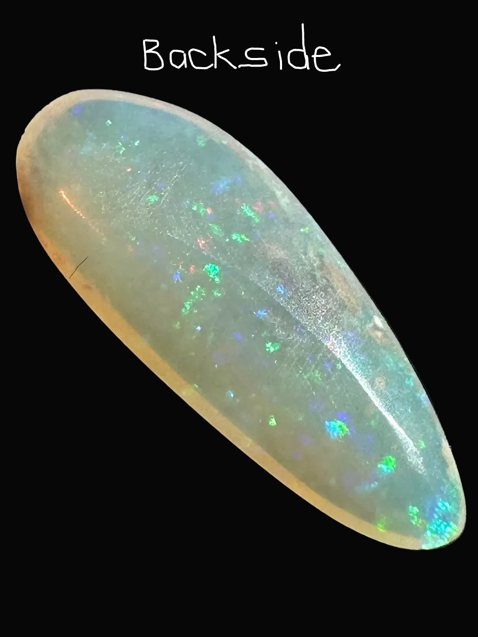 Australian Andamooka Multicolored Crystal Solid Opal unset pendant or cocktail ring 2.22 cts