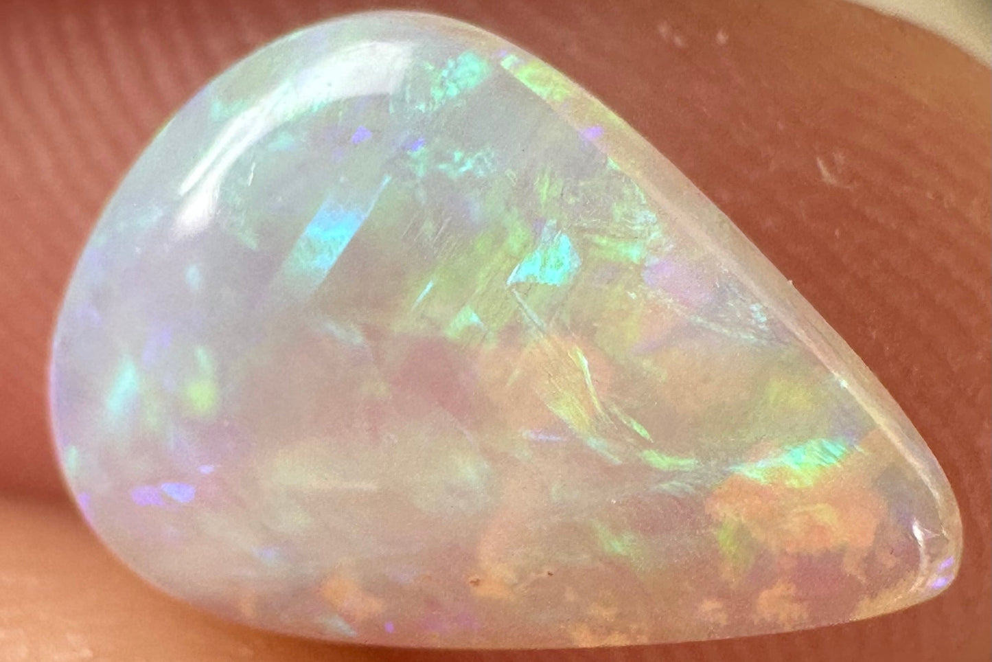 Australian Andamooka Unset Multicolored crystal pendant opal 1.25 ct