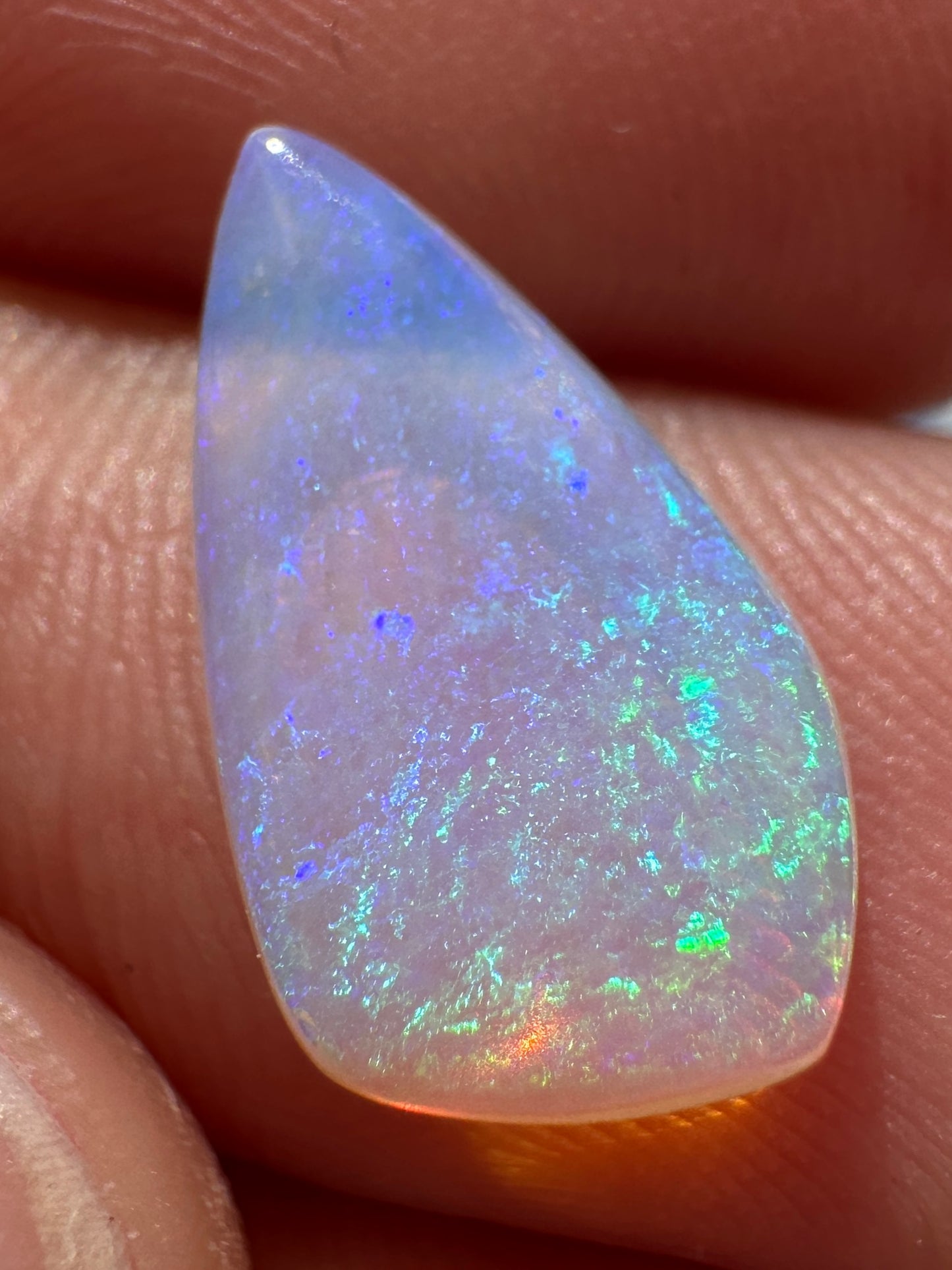 Australian Coober Pedy Crystal Opal multicolored unset pendant or ring 1.50 cts