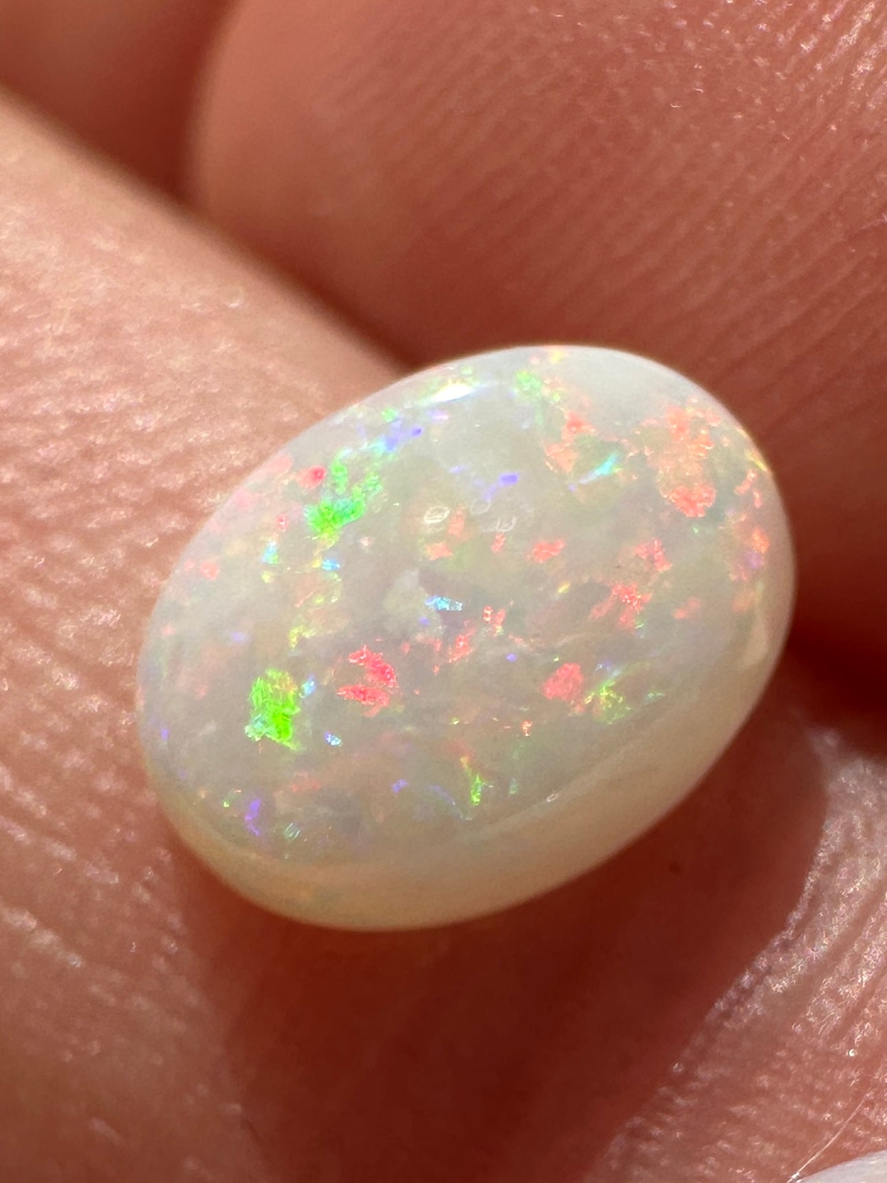 Australian Coober Pedy Crystal Opal multicolored unset pair pendant or ring 3.45 cts