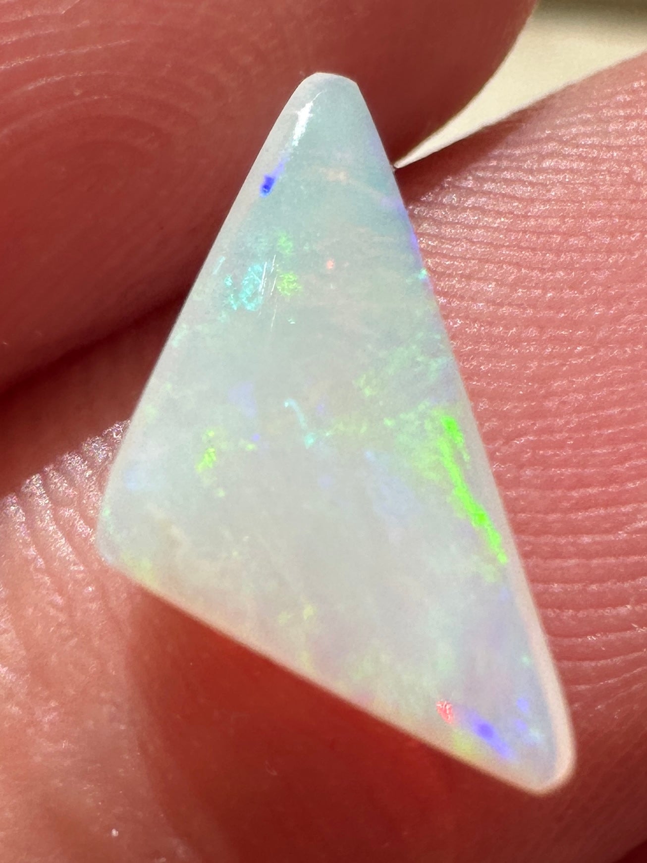 Australian Coober Pedy multicolored crystal opal unset pendant or ring 1.05 cts