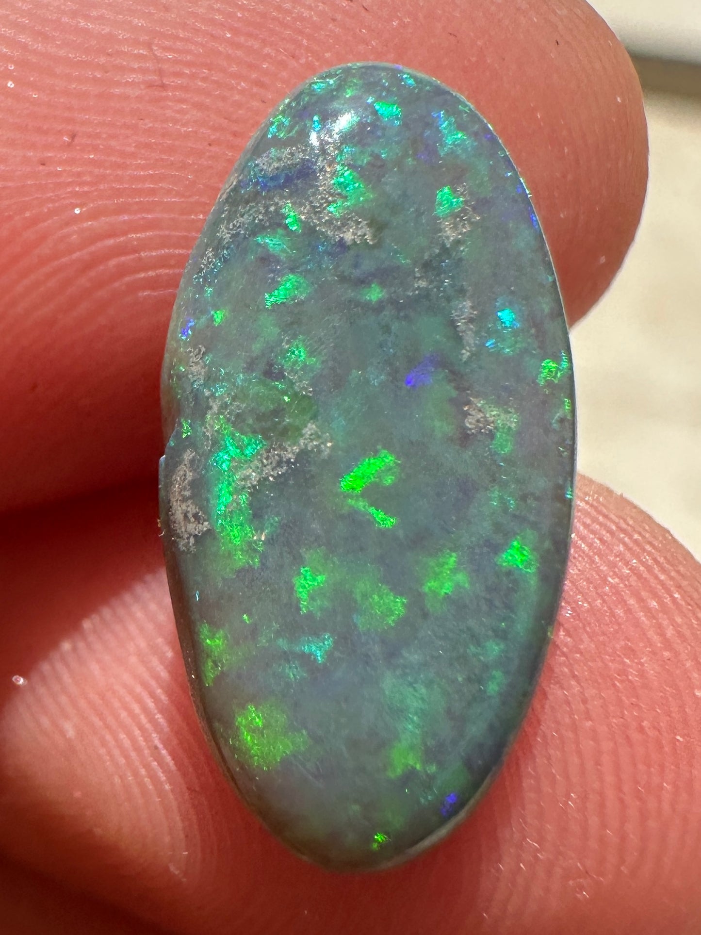 Australian lightning ridge crystal black opal unset pendant or ring 3.07 cts
