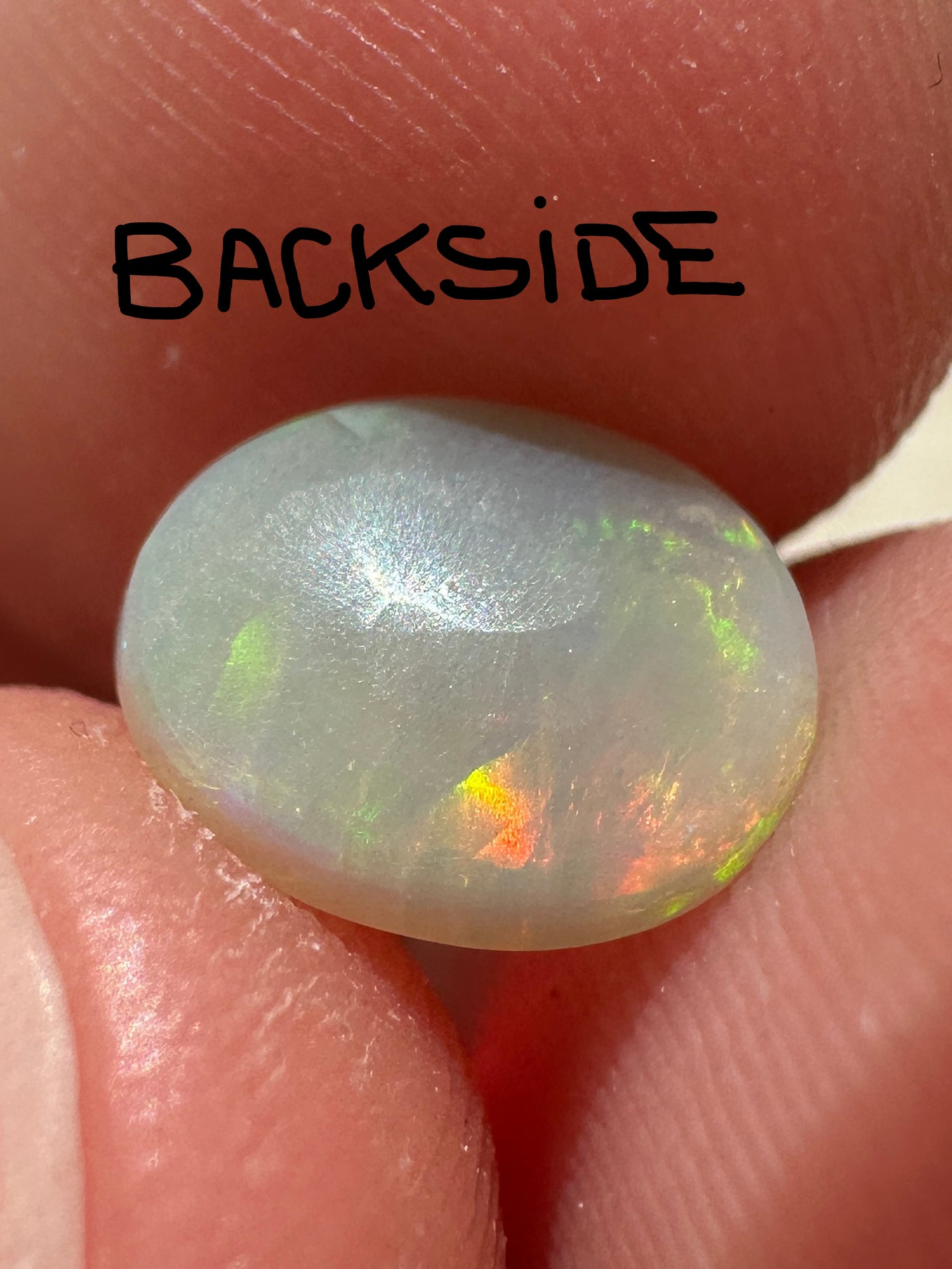 Australian lightning ridge Crystal Opal multicolored unset pendant or ring 1.09 cts