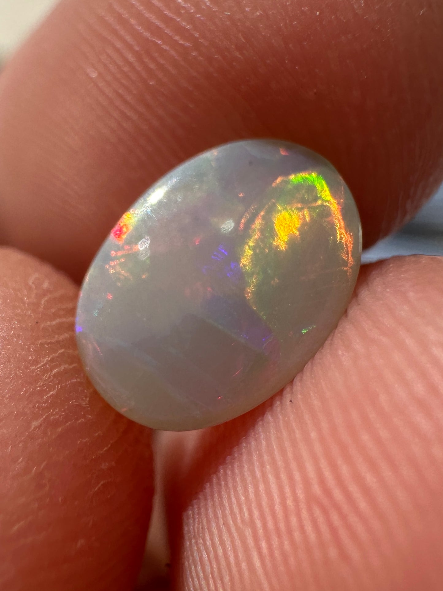 Australian mintabie dark base Crystal Opal multicolored unset pendant or ring 0.78 cts