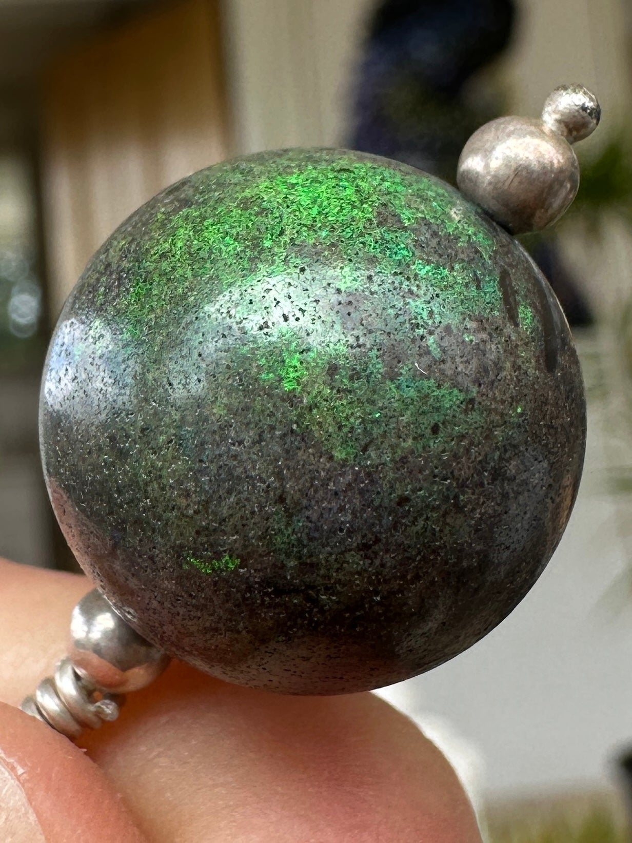 Australian muliticolored opal doublet drop pendant set in sterling silver chain 64.05 cts