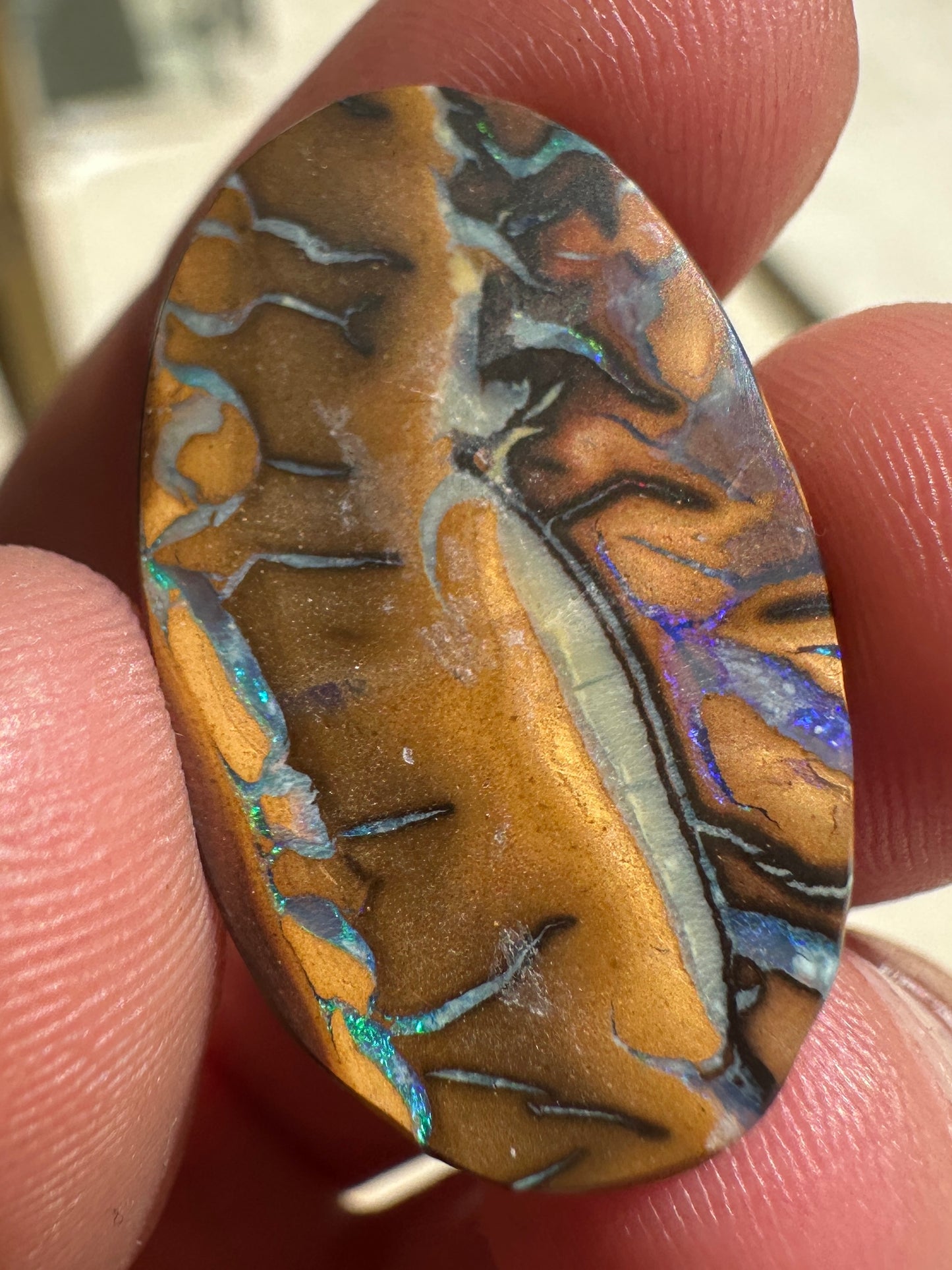 Australian Queensland Boulder multicolored unset pendant Opal 10.39 cts