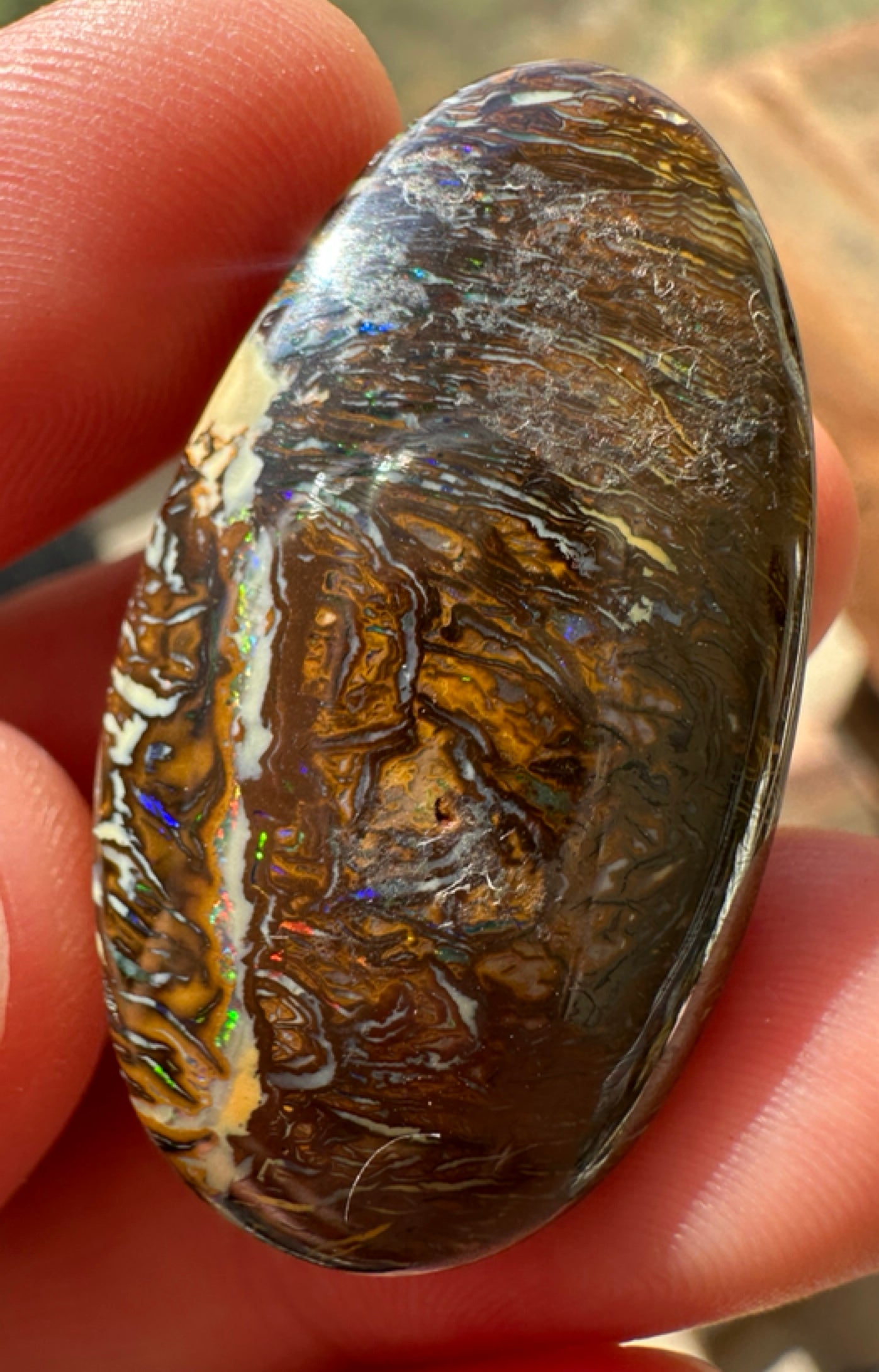 Australian Queensland Boulder multicolored unset pendant opal 46.14 ct