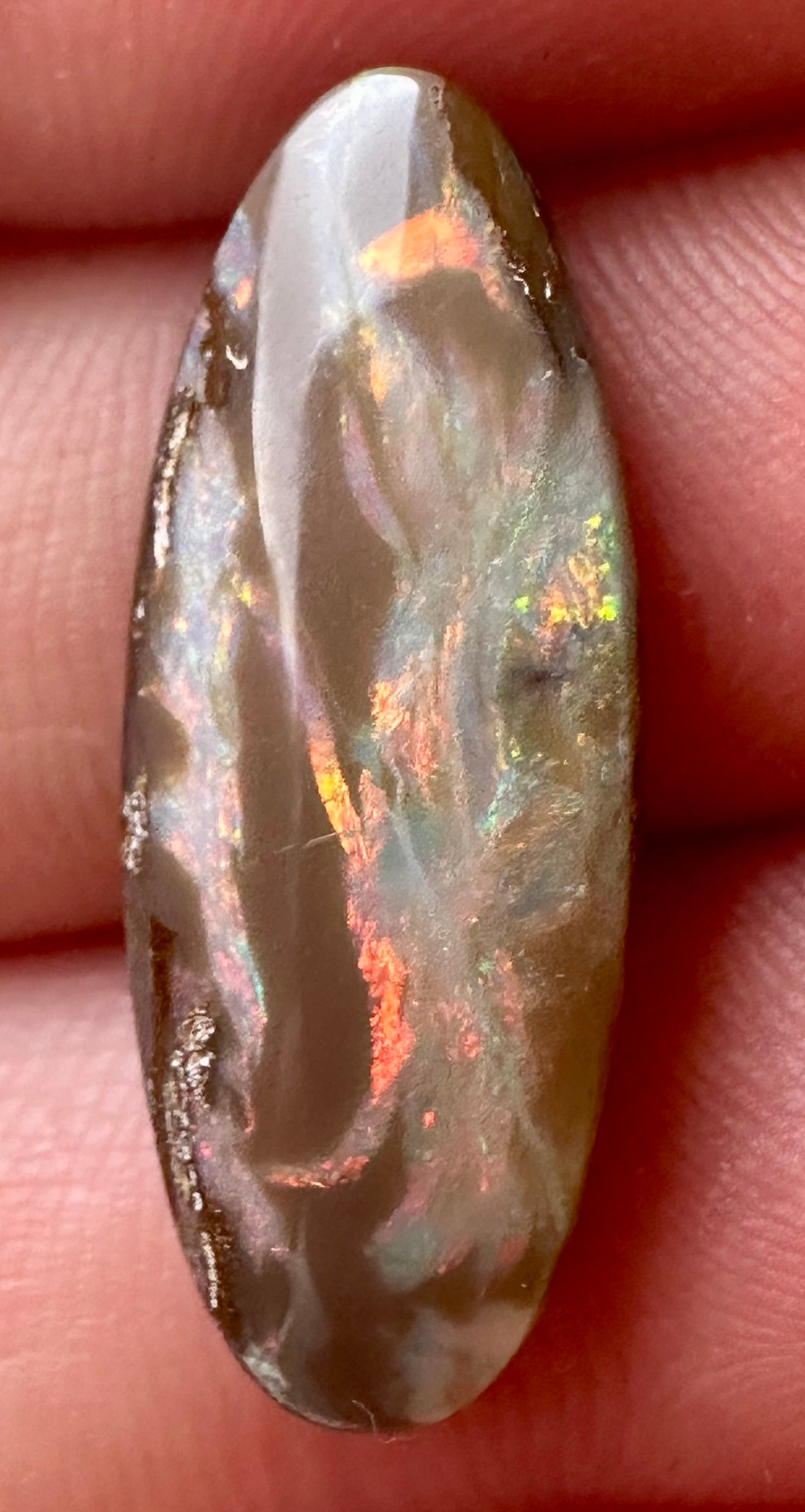 Opal Australian Queensland boulder unset pendant or ring multicolored opal 5.5cts