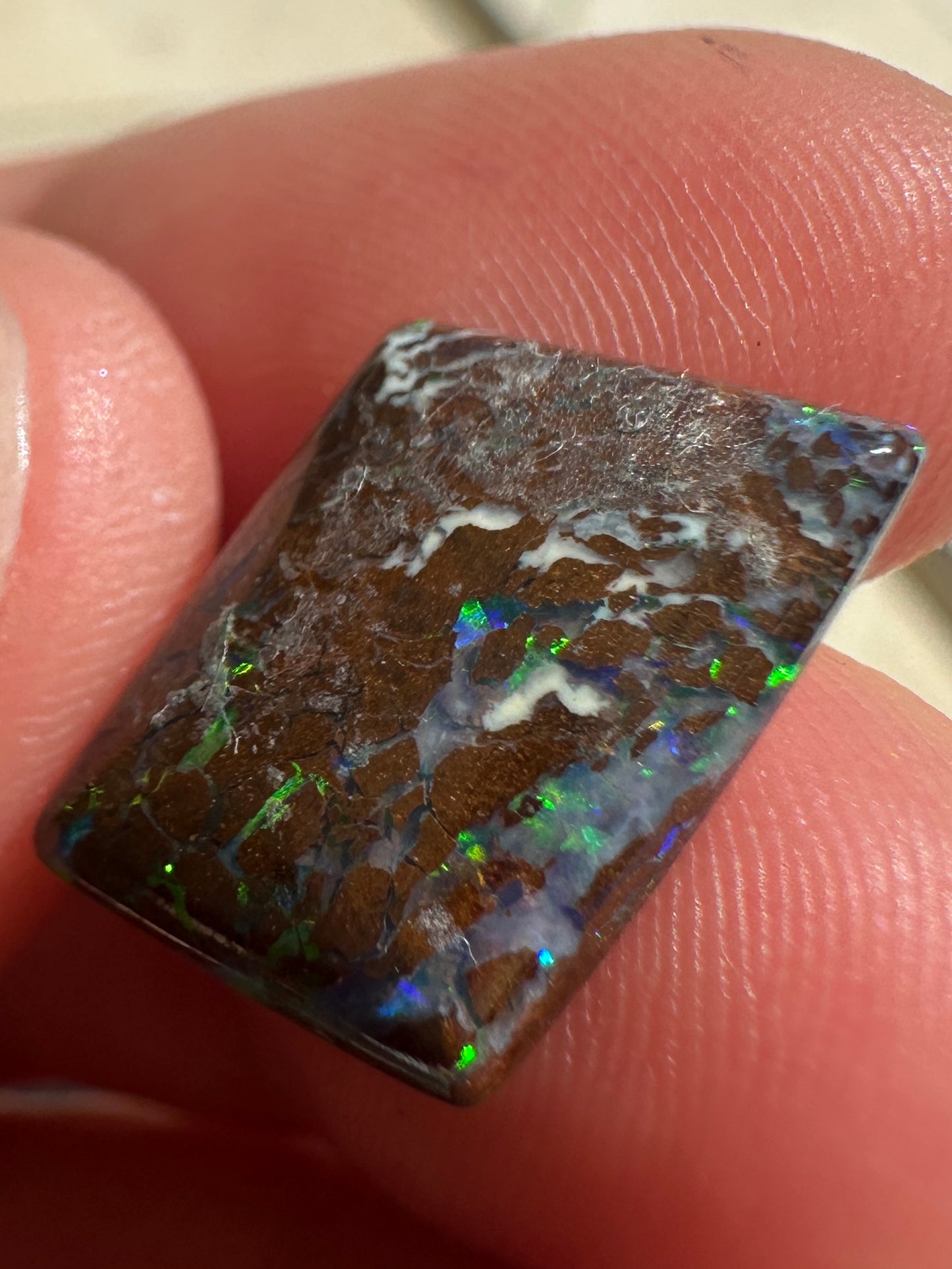 Australian Queensland Boulder multicolored unset pendant Opal 6.37 cts