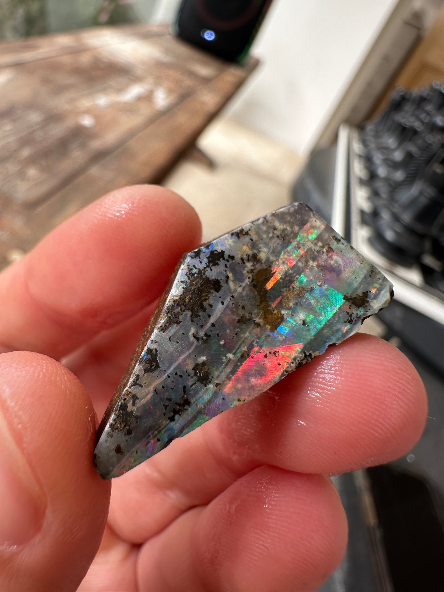 Australian Queensland Boulder opal rough large ring or pendant 25.5 cts