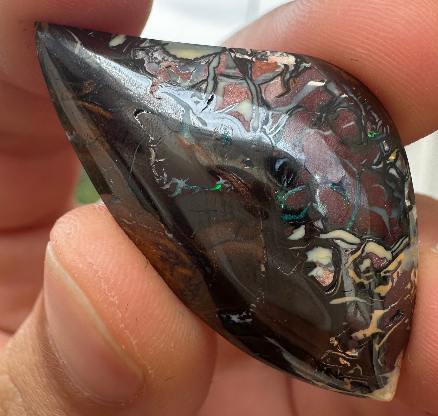 Opal Essence Queensland Boulder opal cut stone pendant or ring 40.05 cts
