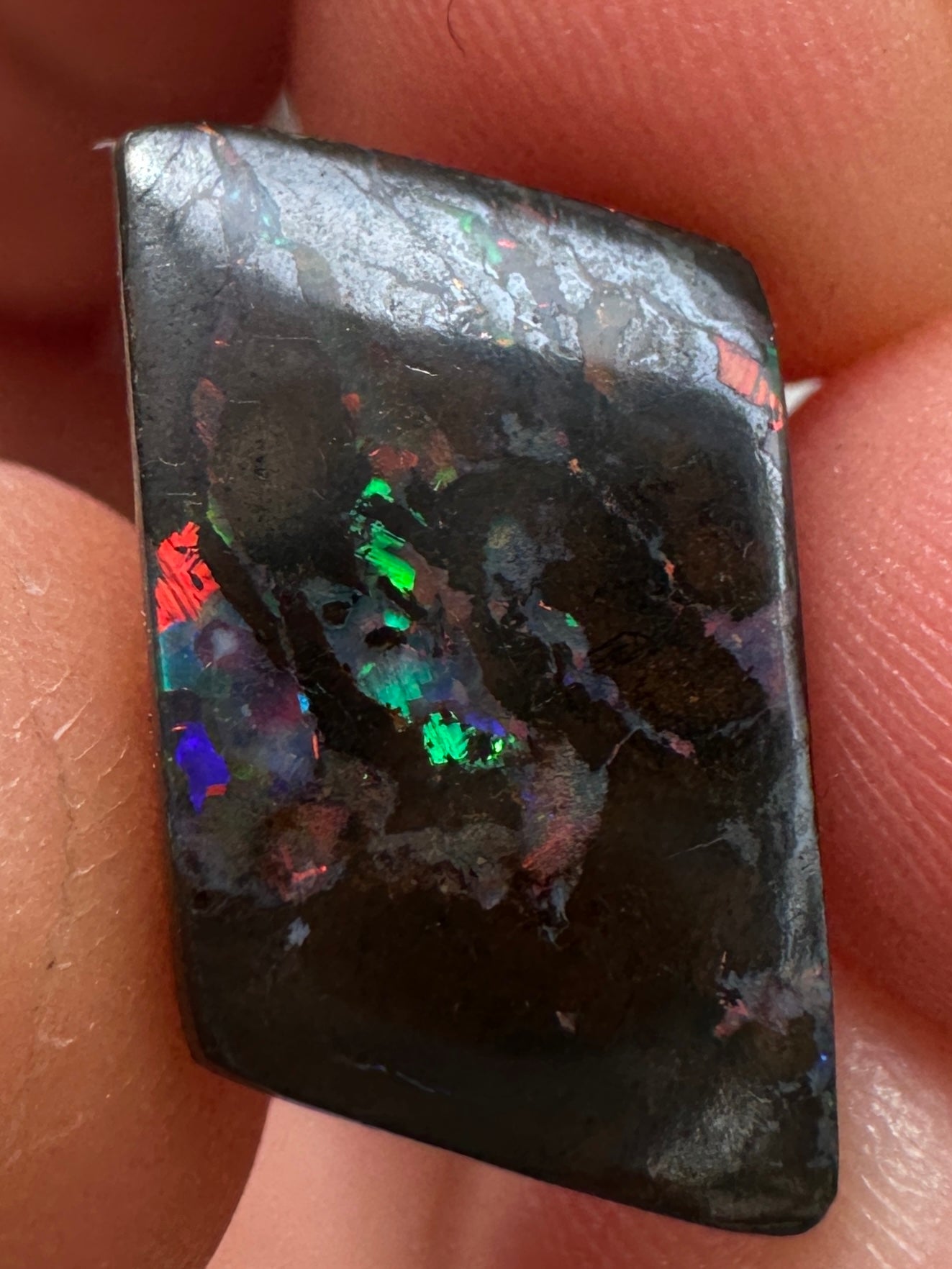 Opal Essence Queensland Boulder opal cut stone pendant or ring 6.9 cts