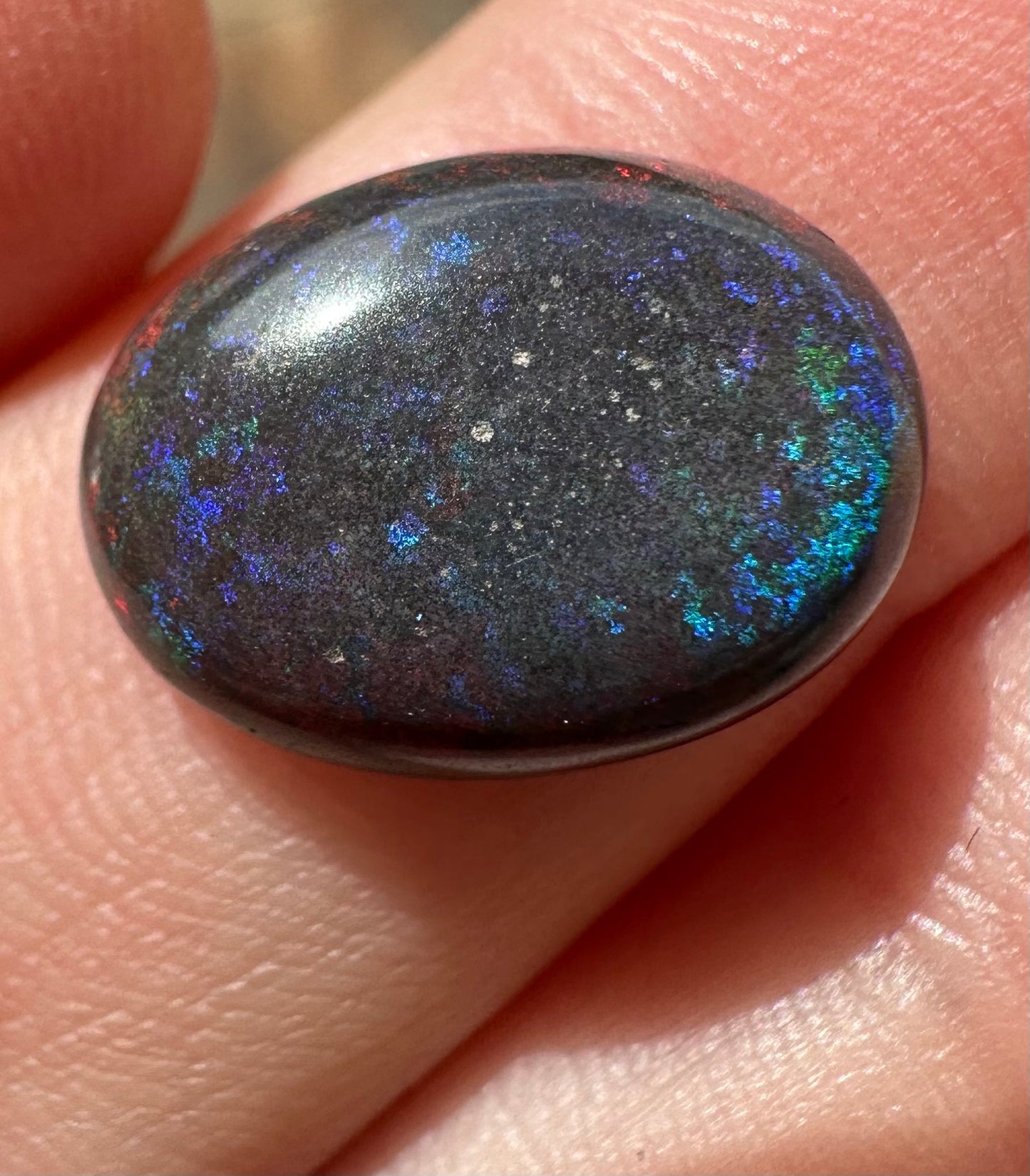 Australian Treated Andamooka Matrix red and blue Unset Pendant opal 4 cts