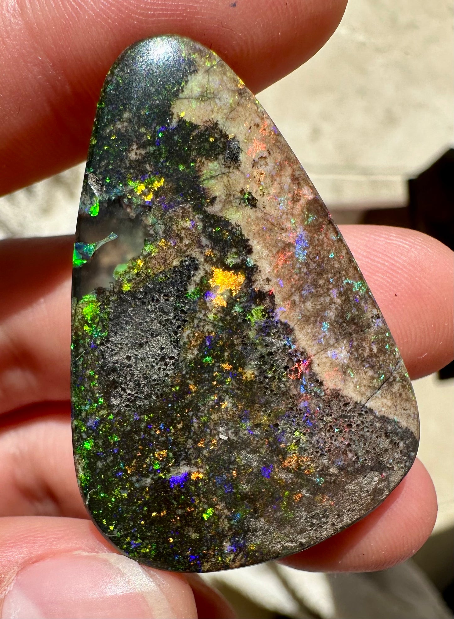 Australian Treated Andamooka Matrix Unset Pendant opal 51.5 cts