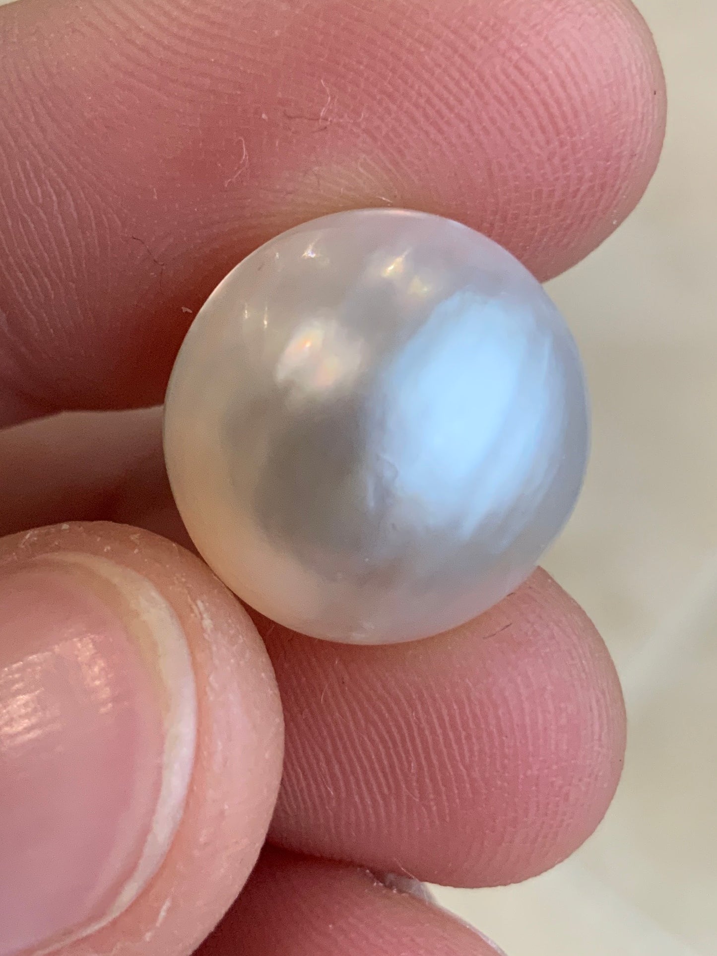Australian Mabe Pearl Round 14.3mm - Cream White, Broome WA