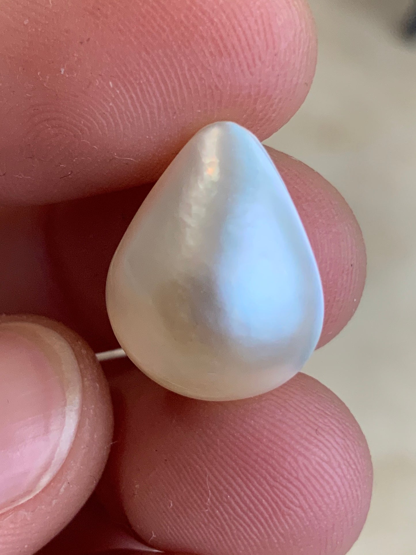 Australian Mabe Pearl Teardrop 16.3 x 12.7mm - Cream White, Broome WA
