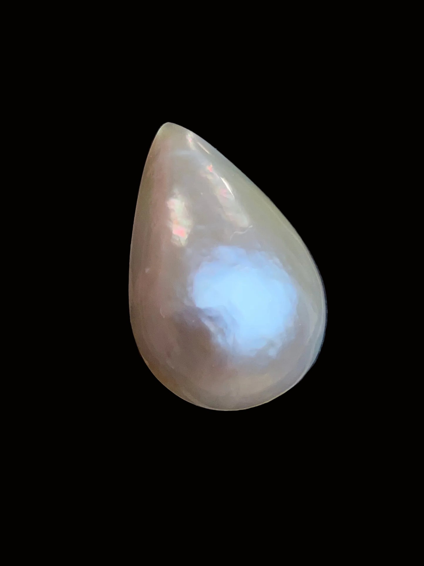 Opal Essence Australian Mabe Blister Pearl White teardrop pendant or ring