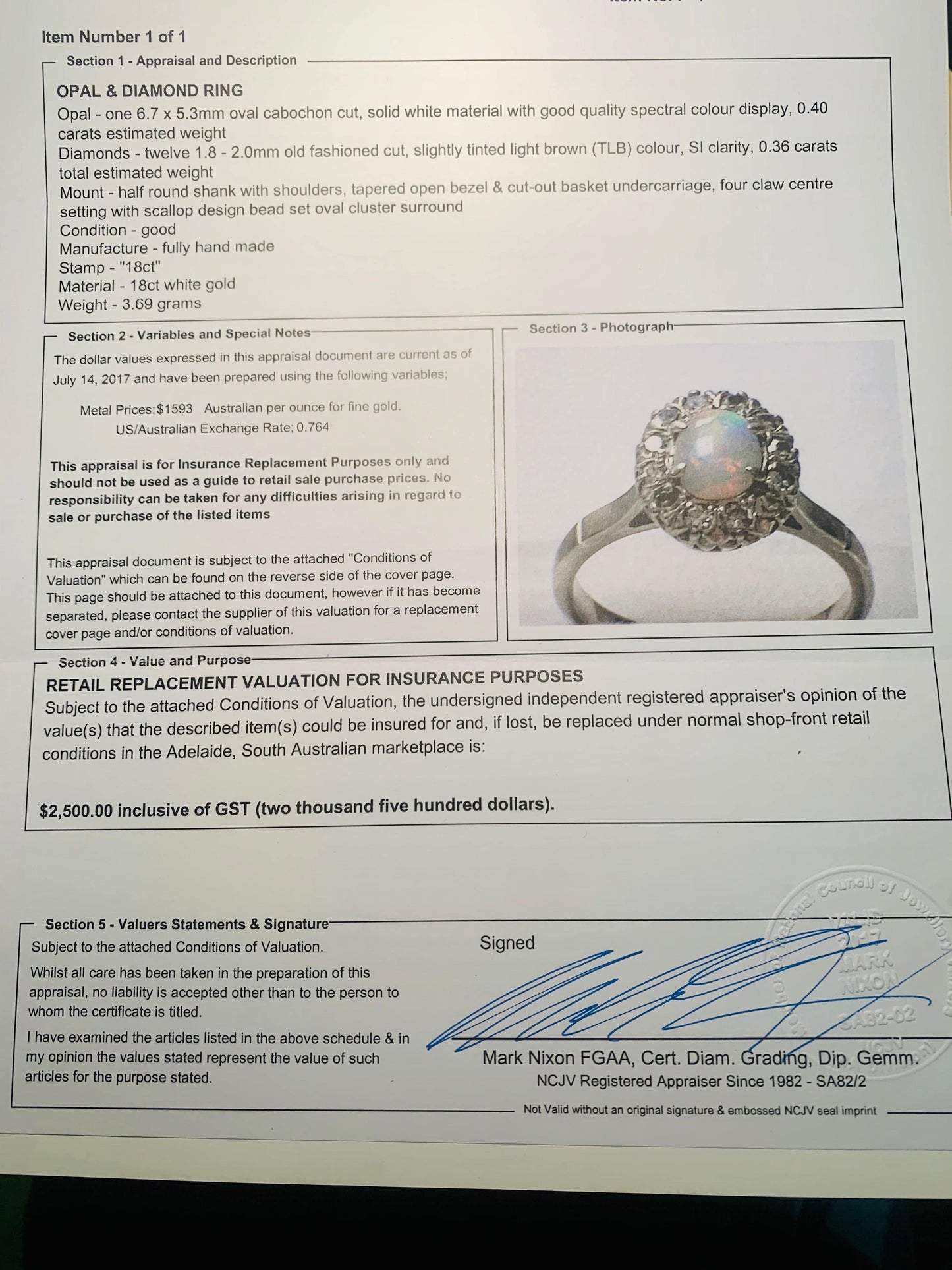 Opal and diamond engagement ring - Opal Essence Wholesalers