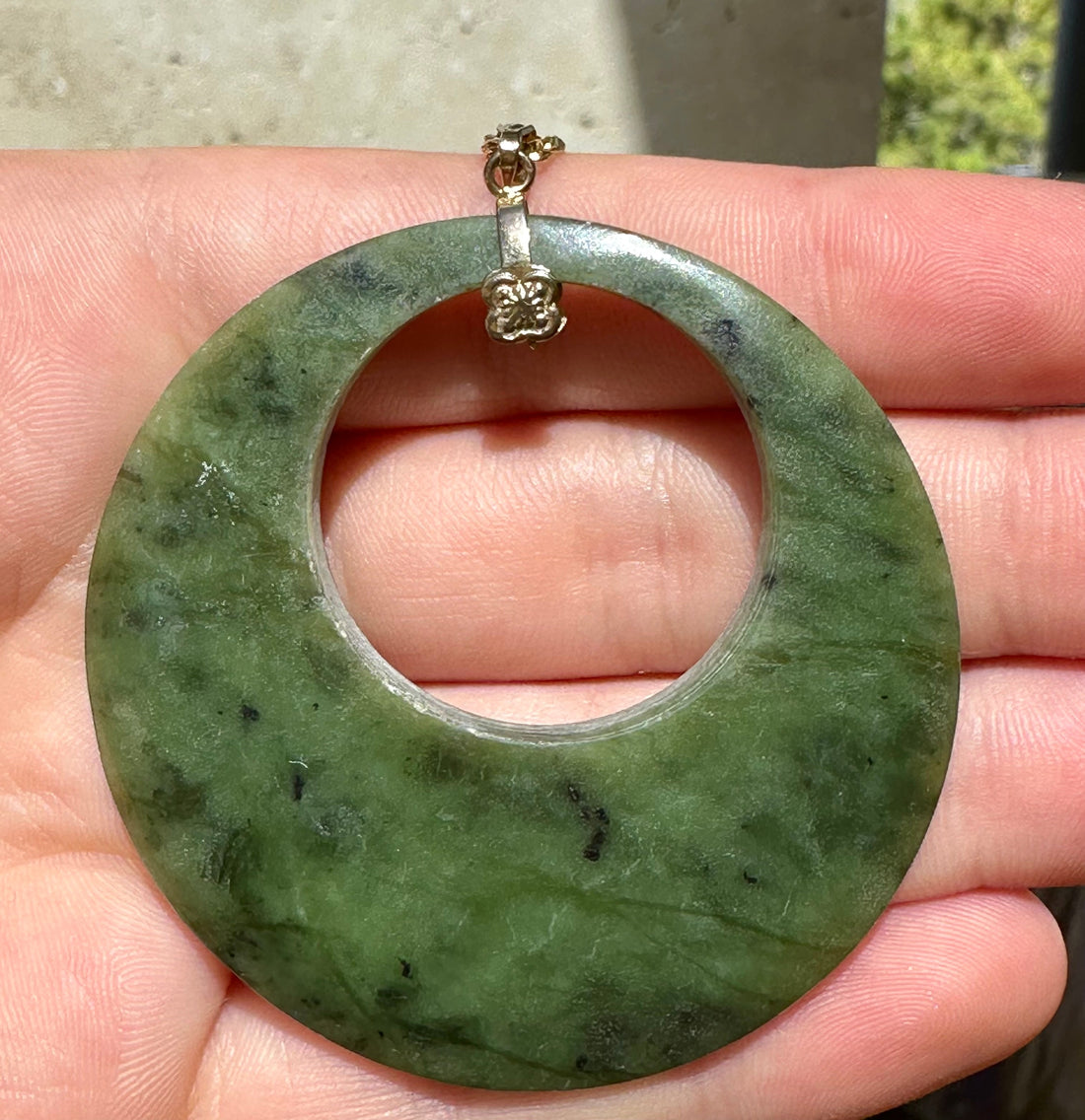Australian Cowell Green Jade Circle of Life Pendant – natural nephrite jade from South Australia