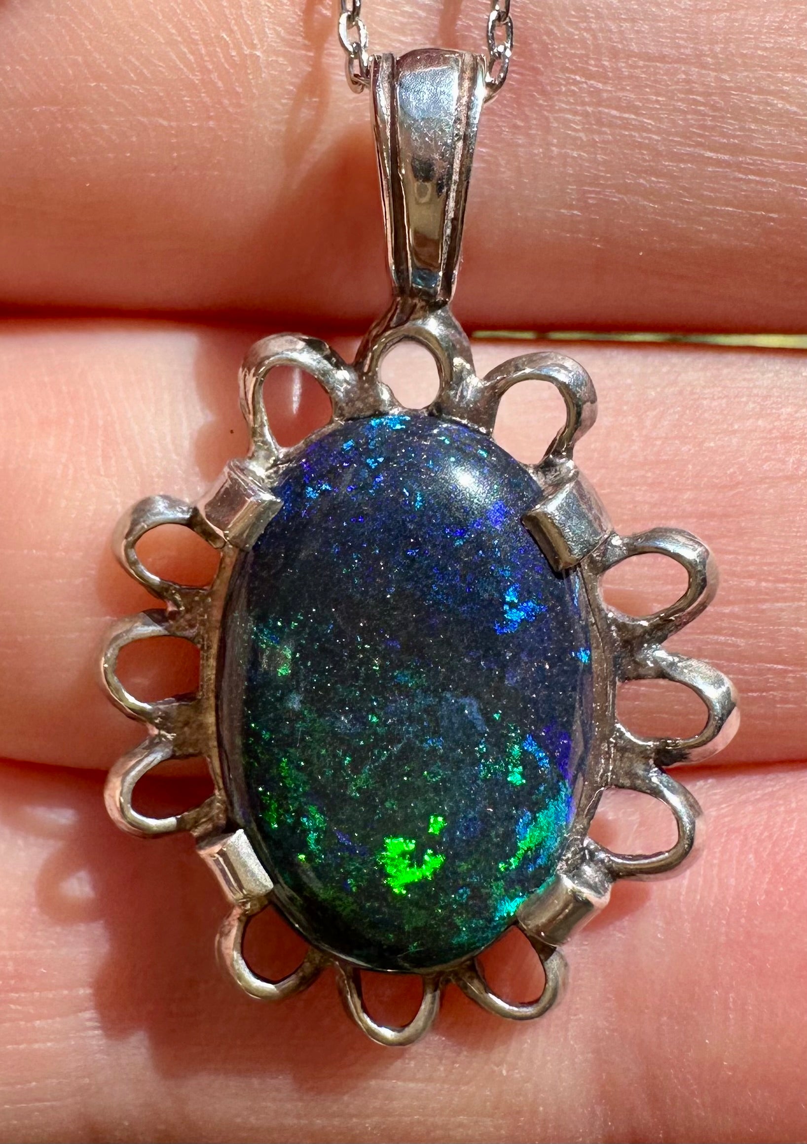 Andamooka Matrix Opal Pendant