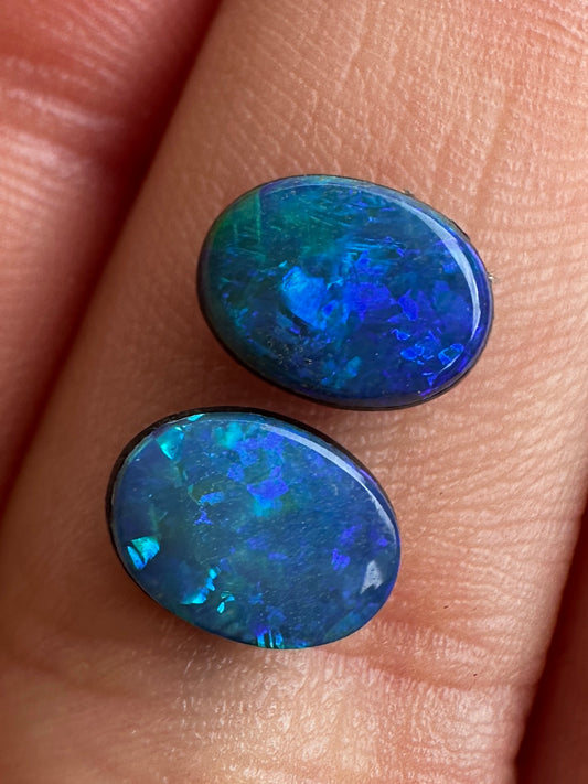 Opal Essence Opal doublet pair