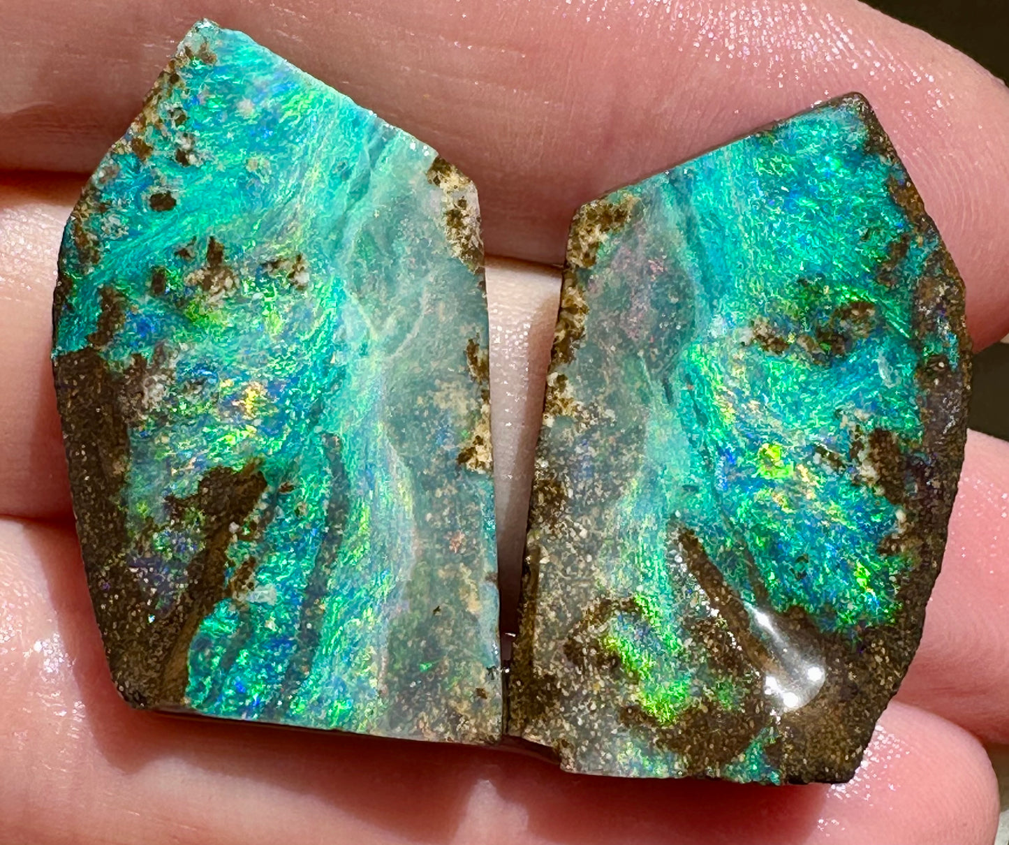 Australian Queensland Boulder Opal Pair