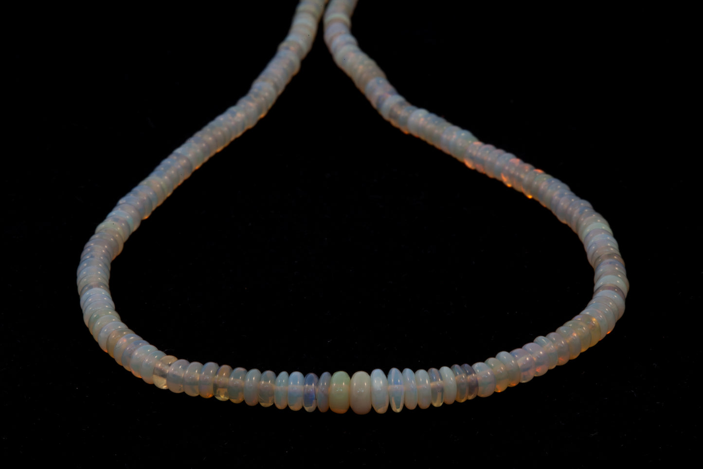 Genuine Australian Opal Rondel Beads