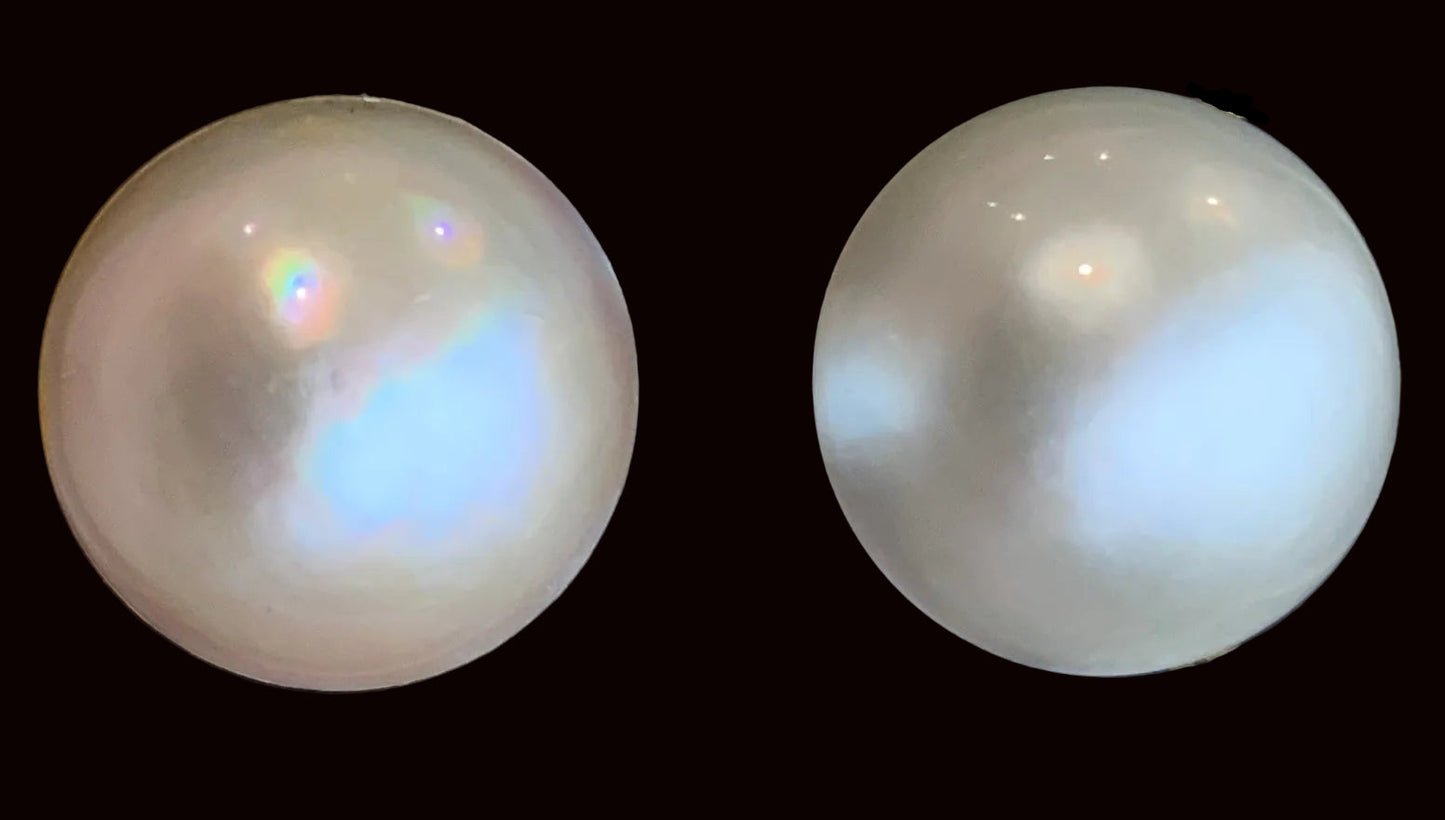 Opal Essence Mabe pearl white rounds