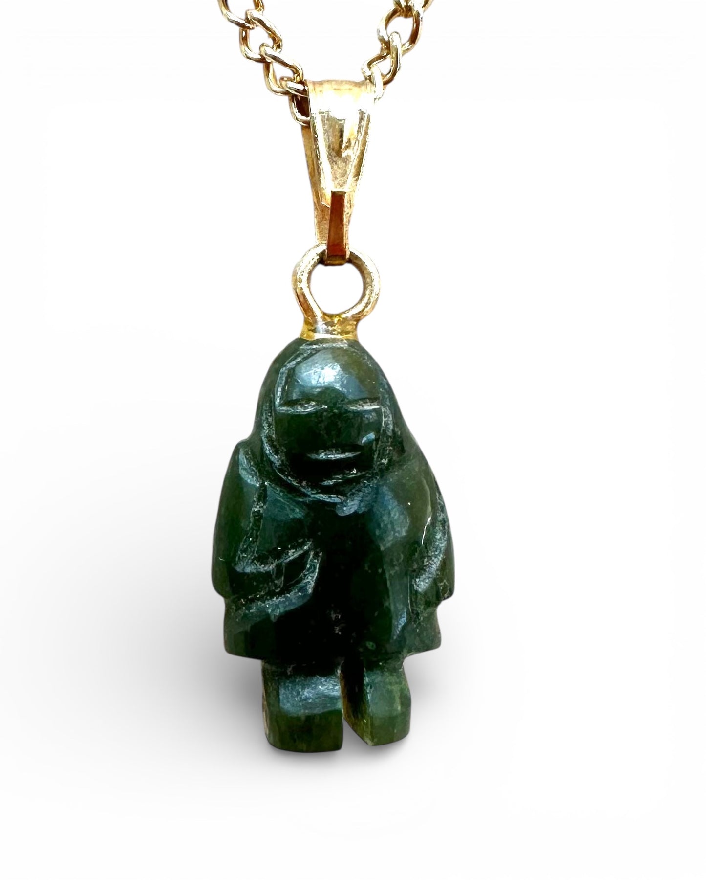 Australian Cowell green jade babushka doll blessing charm or pendant