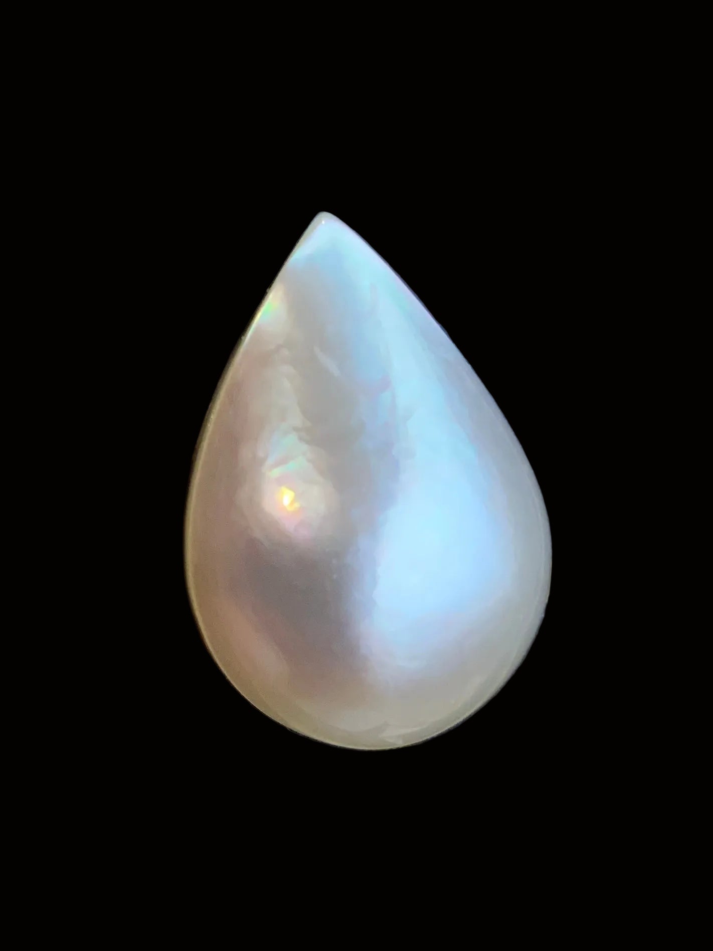Opal Essence Mabe pearl white teardrop 