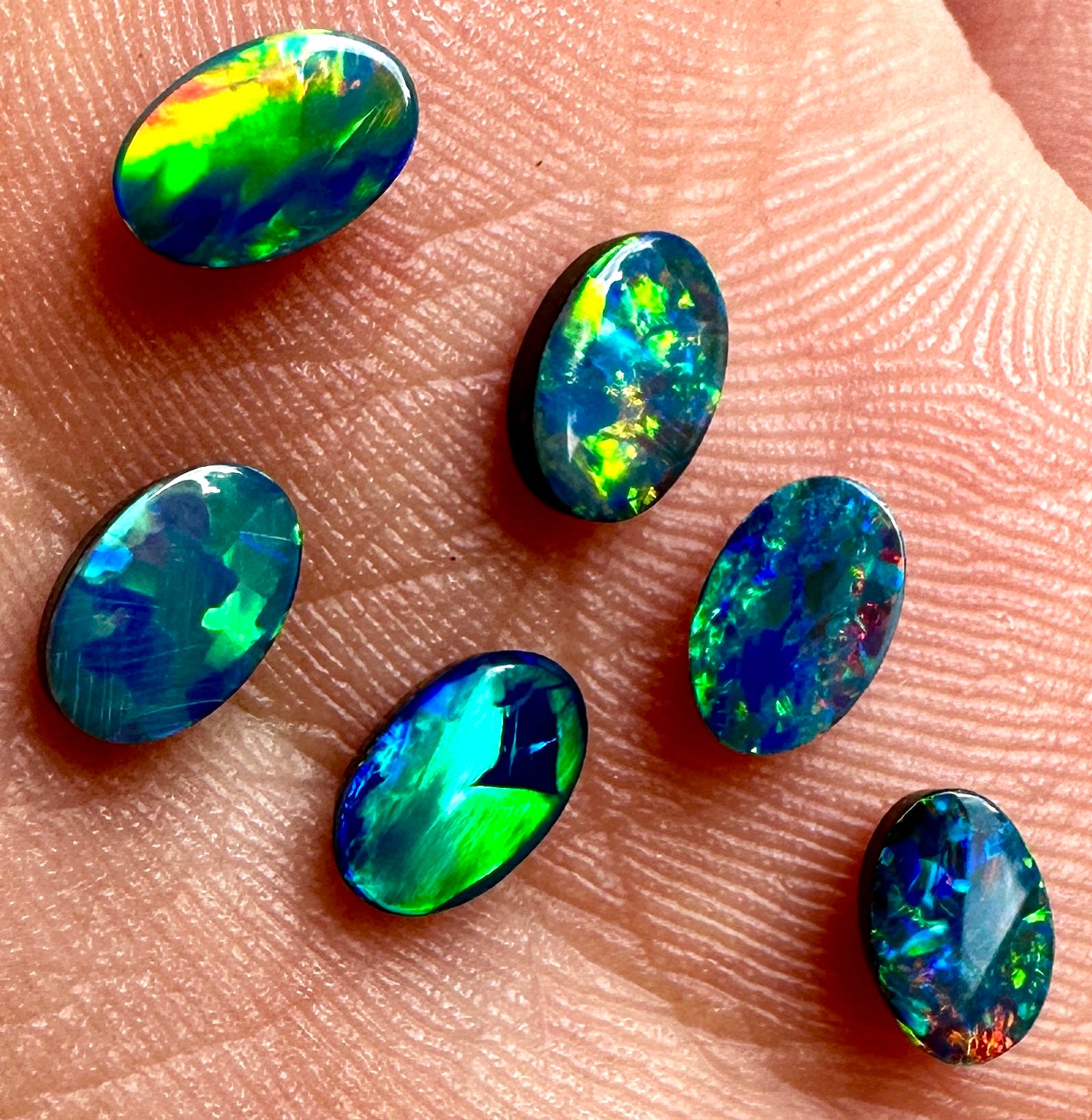 Opal Essence Opal doublet pair